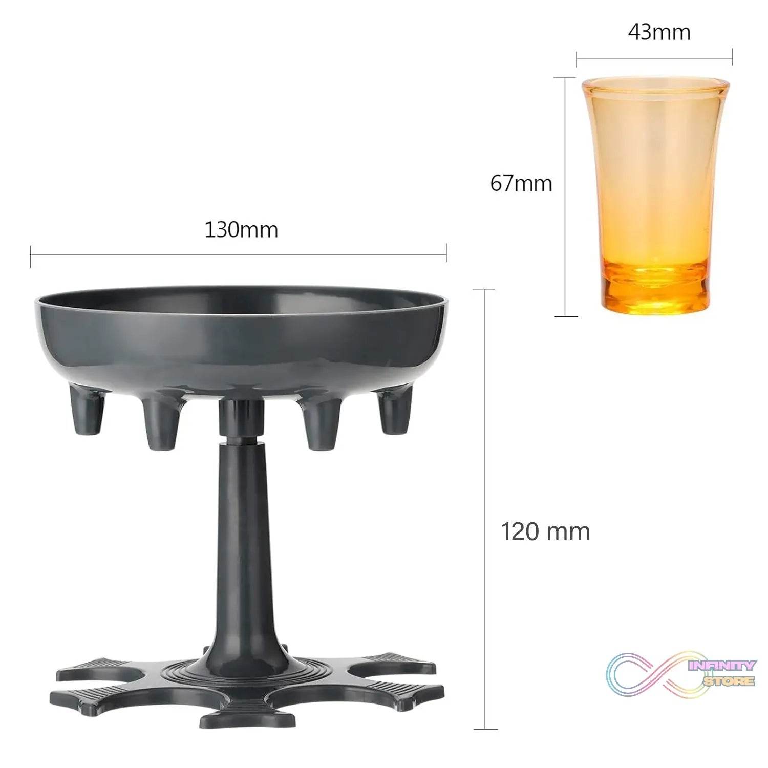 6 shot Win glass dispensers With tray & 6 Pcs Glass - infinityexculsivestore.com