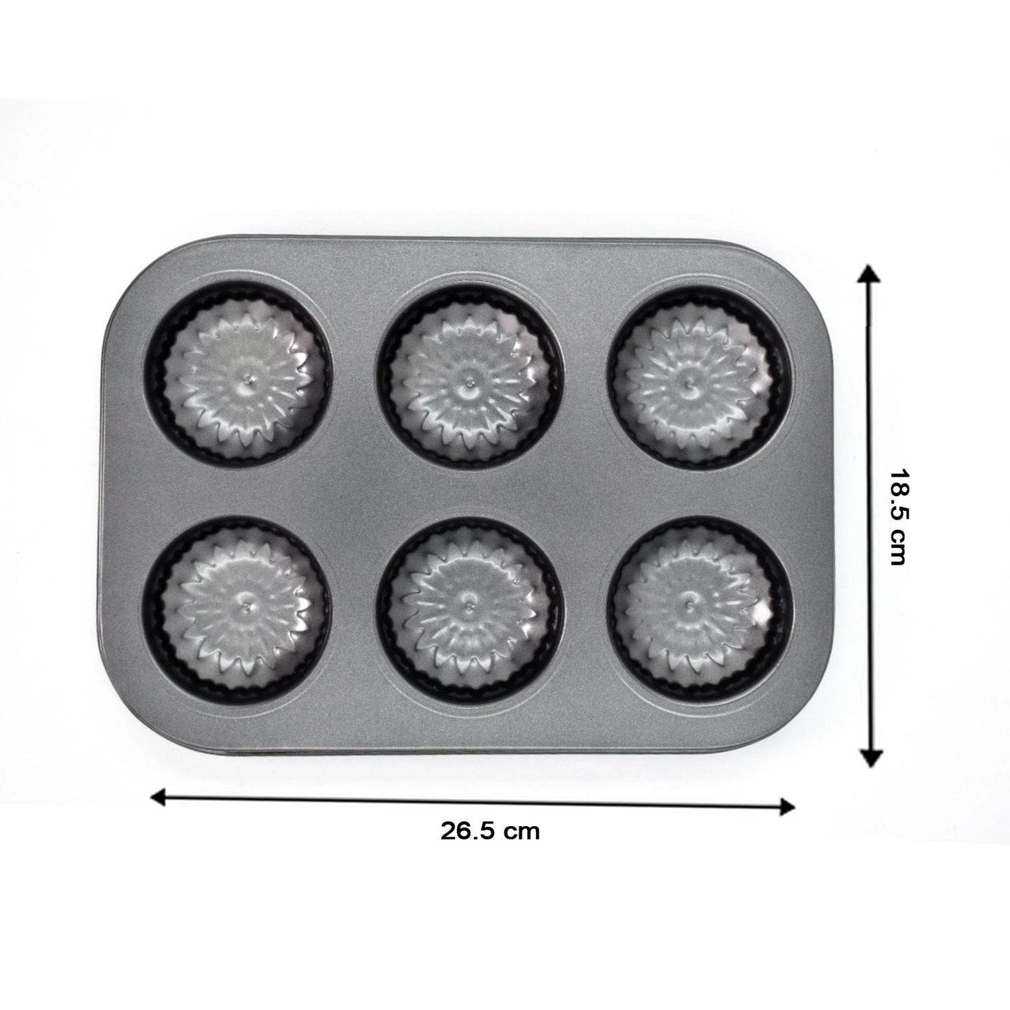 6 slot Non-Stick Muffins Cupcake Pancake Baking Molds - infinityexculsivestore.com