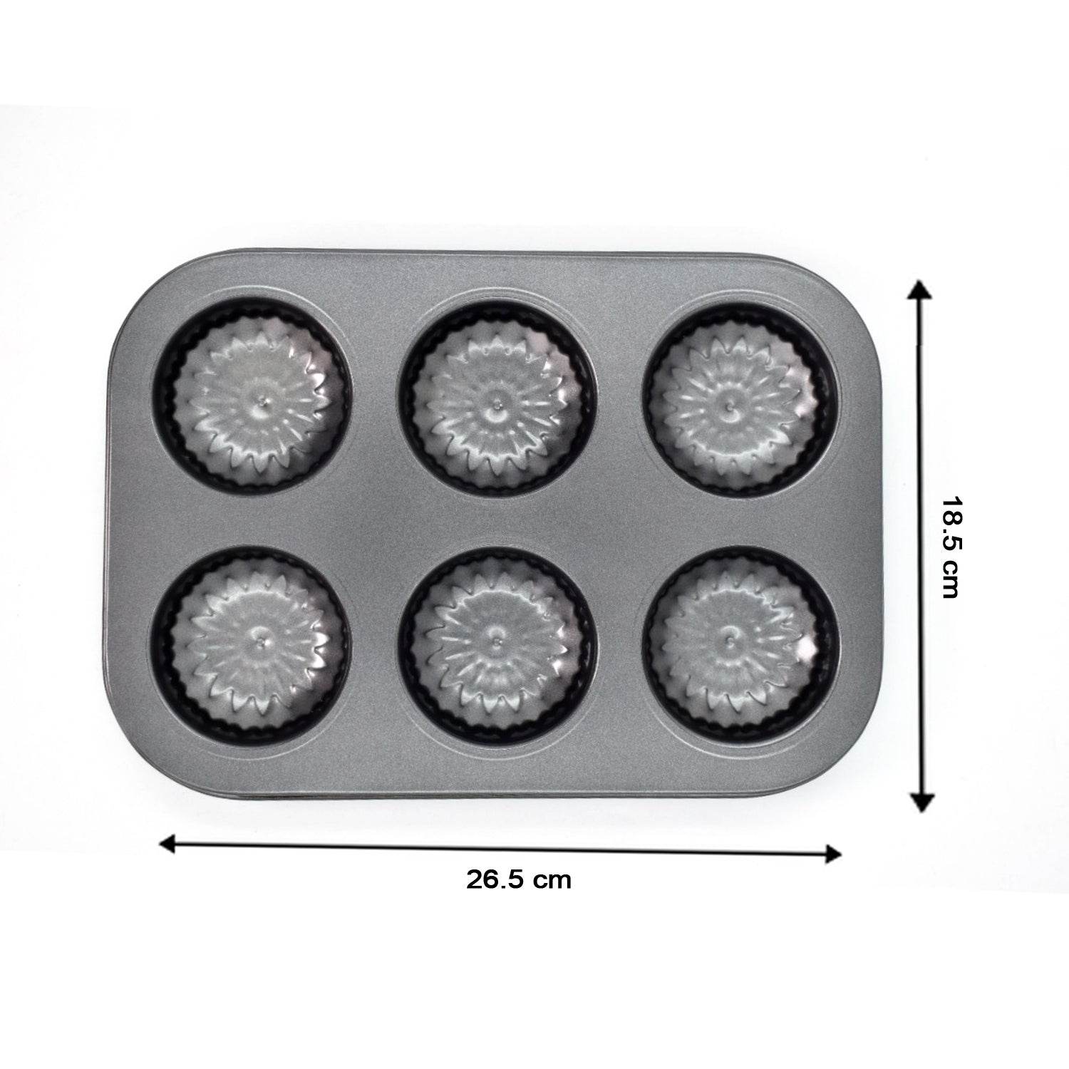 6 slot Non-Stick Muffins Cupcake Pancake Baking Molds - infinityexculsivestore.com