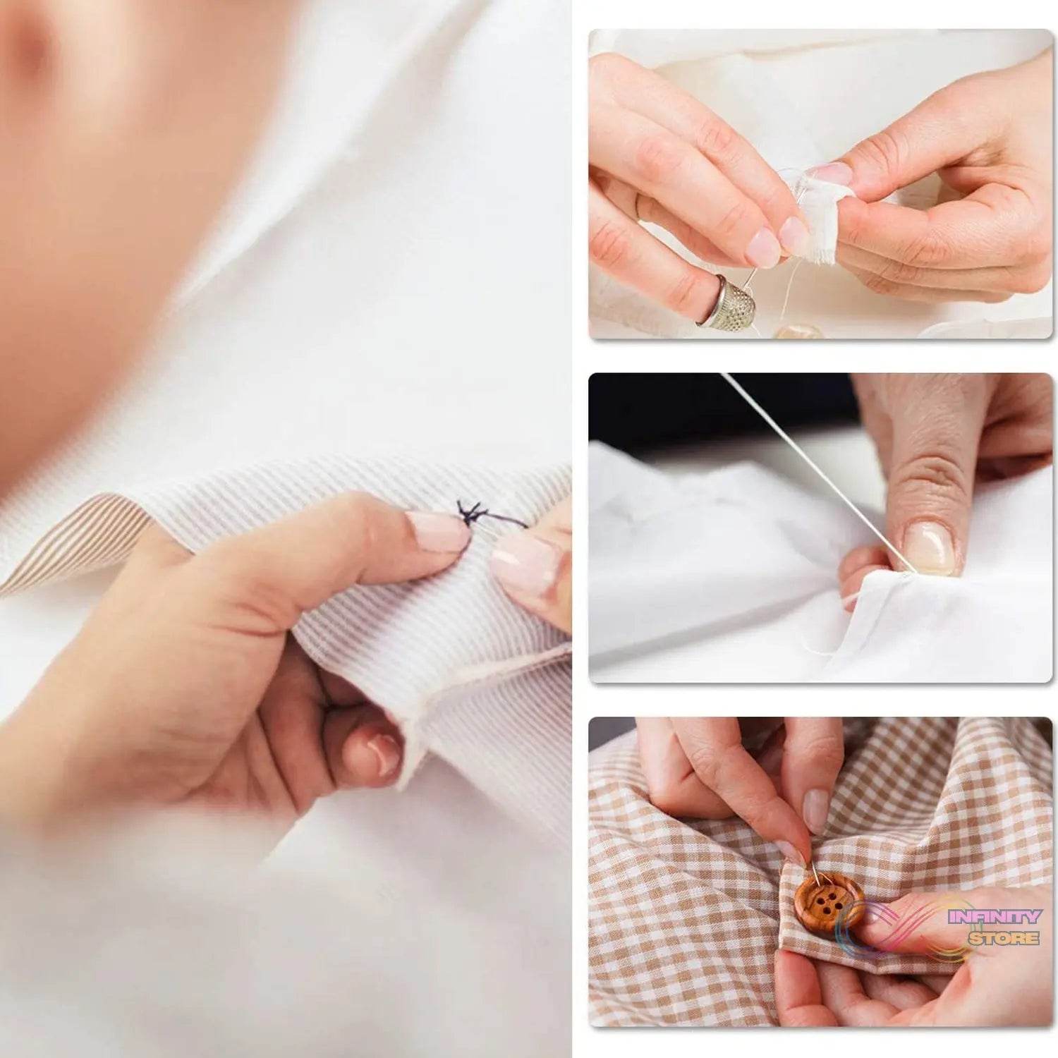 62 Pc Sewing Set used for sewing of clothes and fabrics including all home purposes. - infinityexculsivestore.com