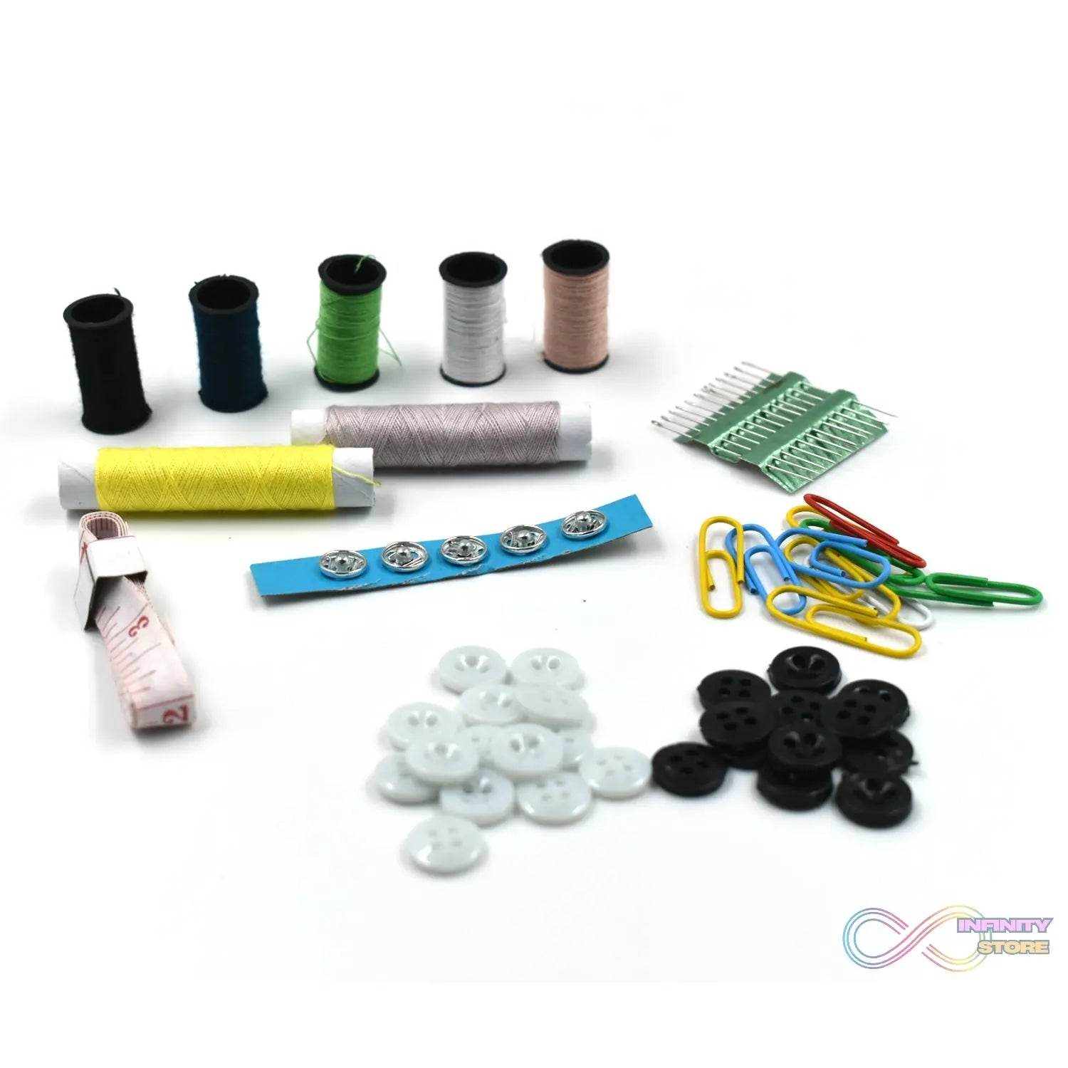62 Pc Sewing Set used for sewing of clothes and fabrics including all home purposes. - infinityexculsivestore.com
