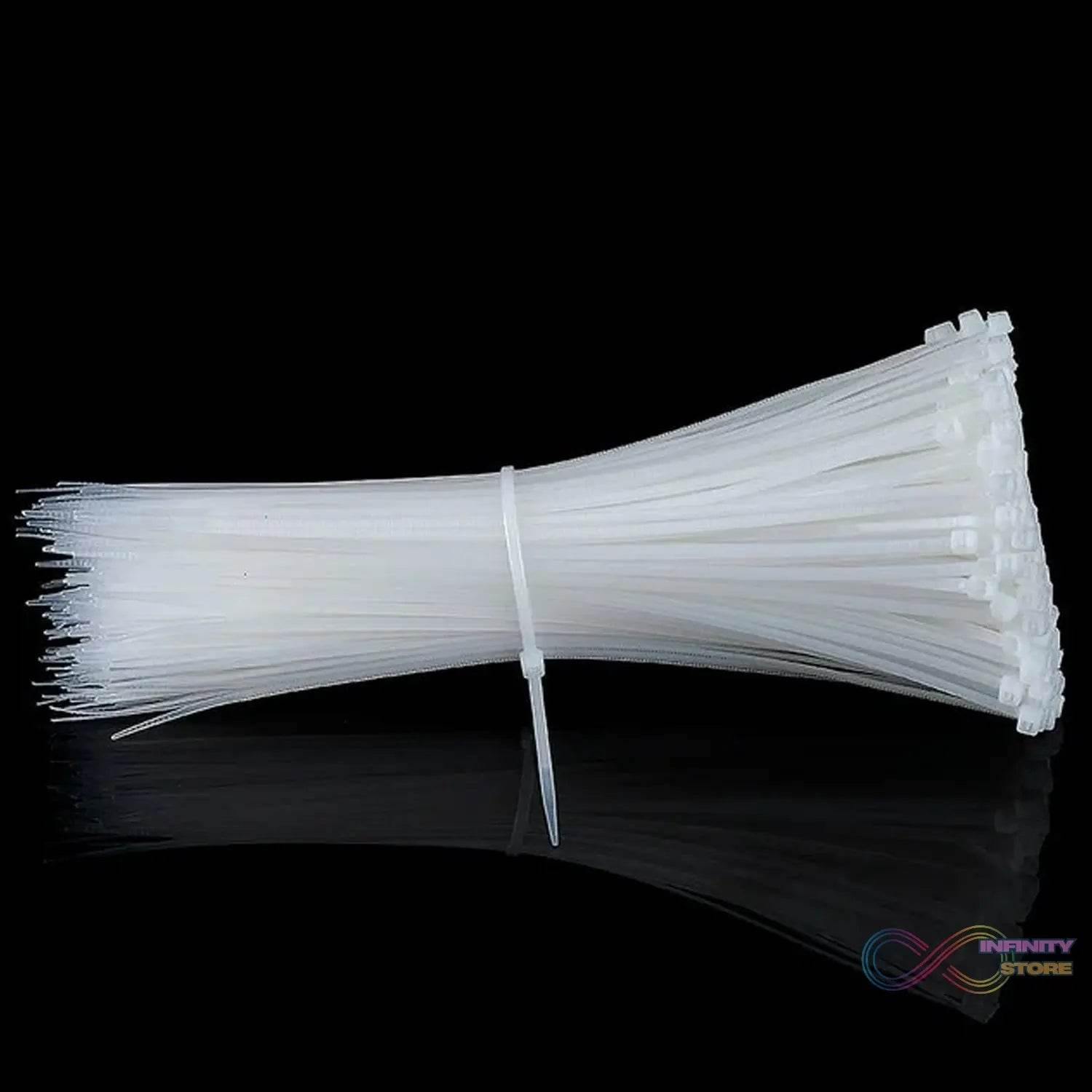 6Inch Nylon Self Locking Cable Ties, Heavy Duty Strong Zip Wire Tie. Pack of 100 - infinityexculsivestore.com