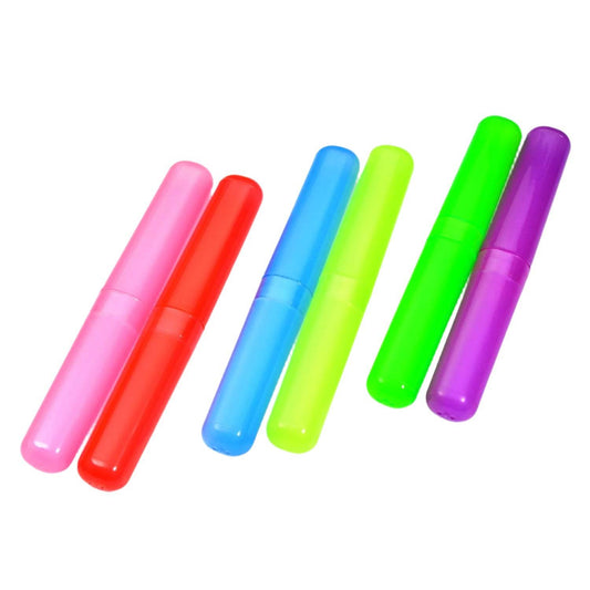 6Pc Plastic Toothbrush Cover, Anti Bacterial Toothbrush Container- Tooth Brush Travel Covers, Case, Holder, Cases - infinityexculsivestore.com