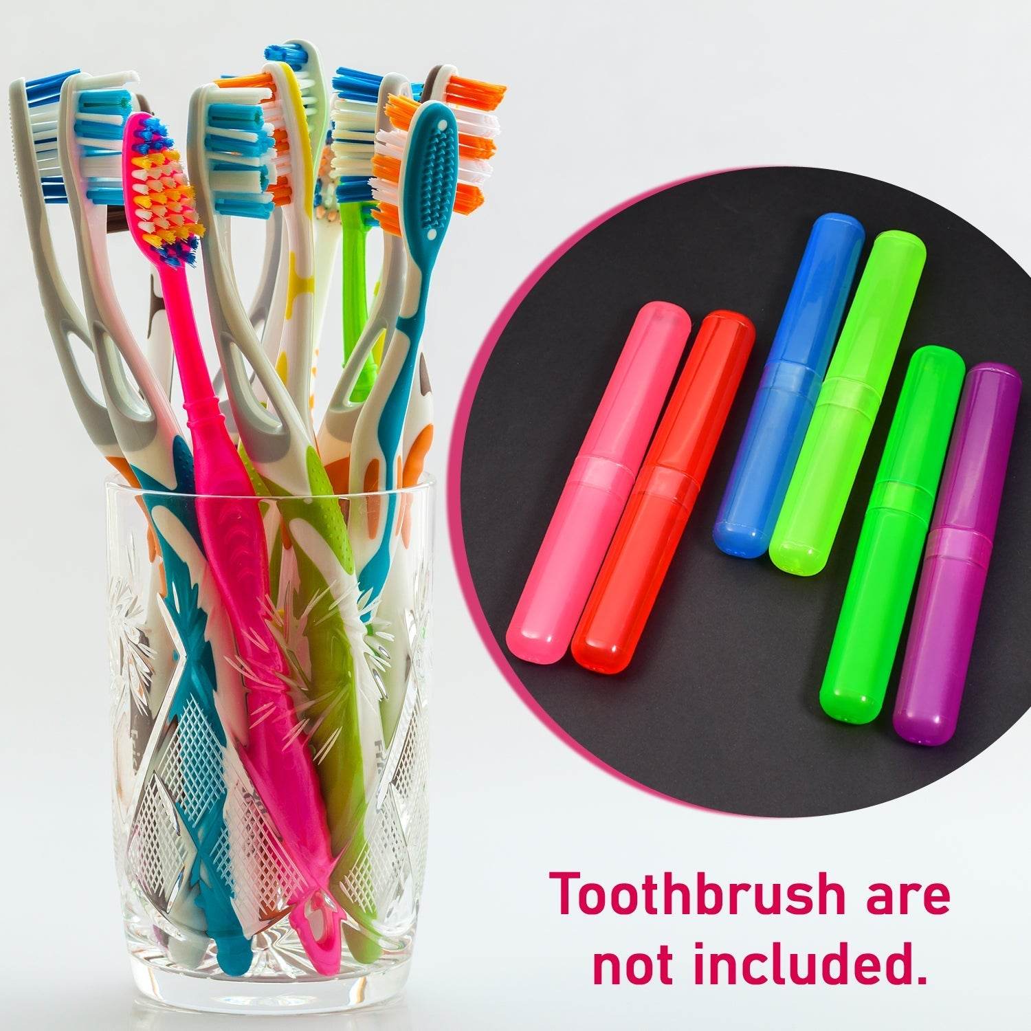 6Pc Plastic Toothbrush Cover, Anti Bacterial Toothbrush Container- Tooth Brush Travel Covers, Case, Holder, Cases - infinityexculsivestore.com