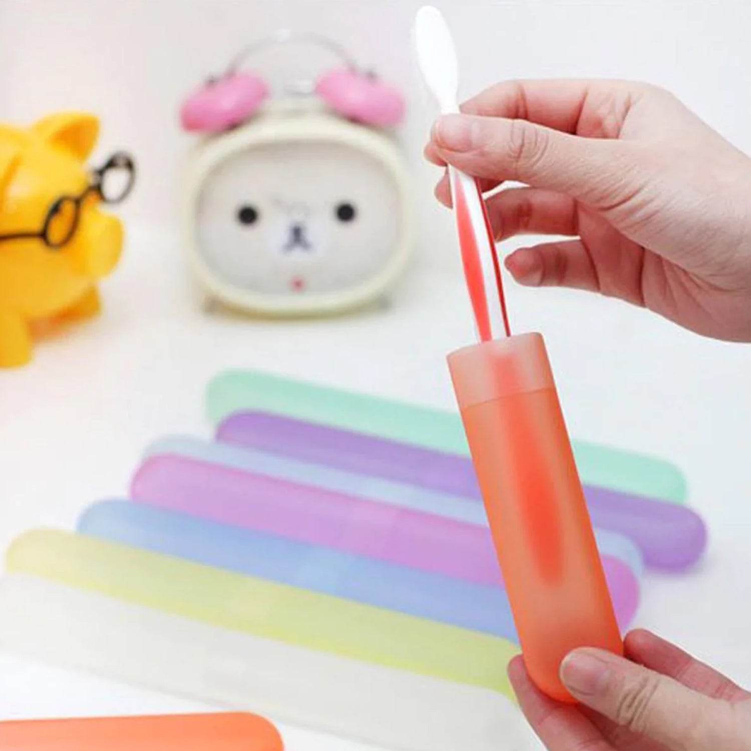 6Pc Plastic Toothbrush Cover, Anti Bacterial Toothbrush Container- Tooth Brush Travel Covers, Case, Holder, Cases - infinityexculsivestore.com