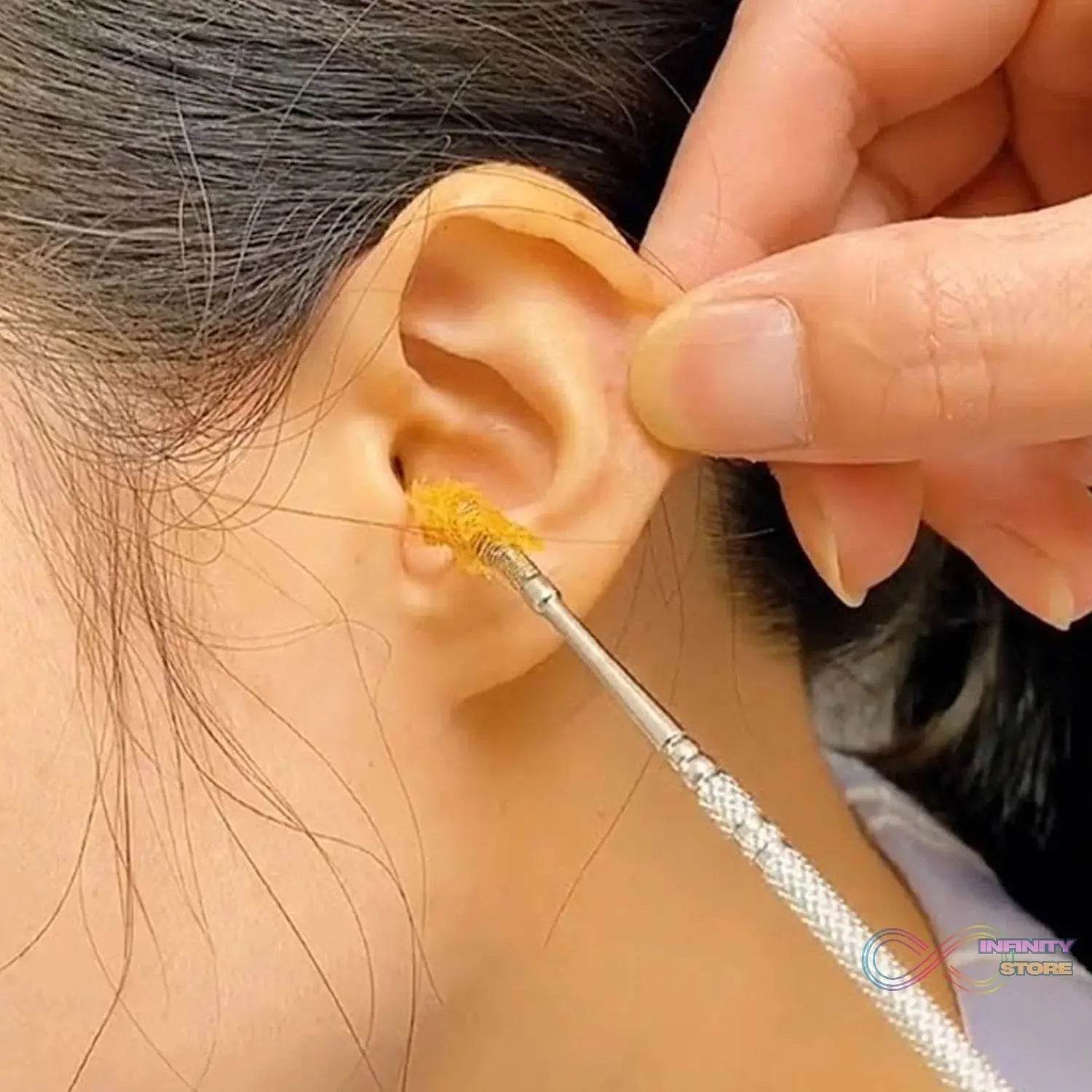 6Pcs Ear wax Removal Kit With Keychain Holder | Ear Cleansing Tool Set | Ear Curette Ear Wax Remover Tool for Outdoor Camping Travel Picnic (6 Pc) - infinityexculsivestore.com