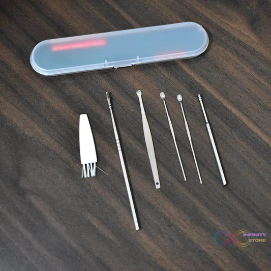 6Pcs Earwax Removal Kit | Ear Cleansing Tool Set | Ear Curette Ear Wax Remover Tool - infinityexculsivestore.com