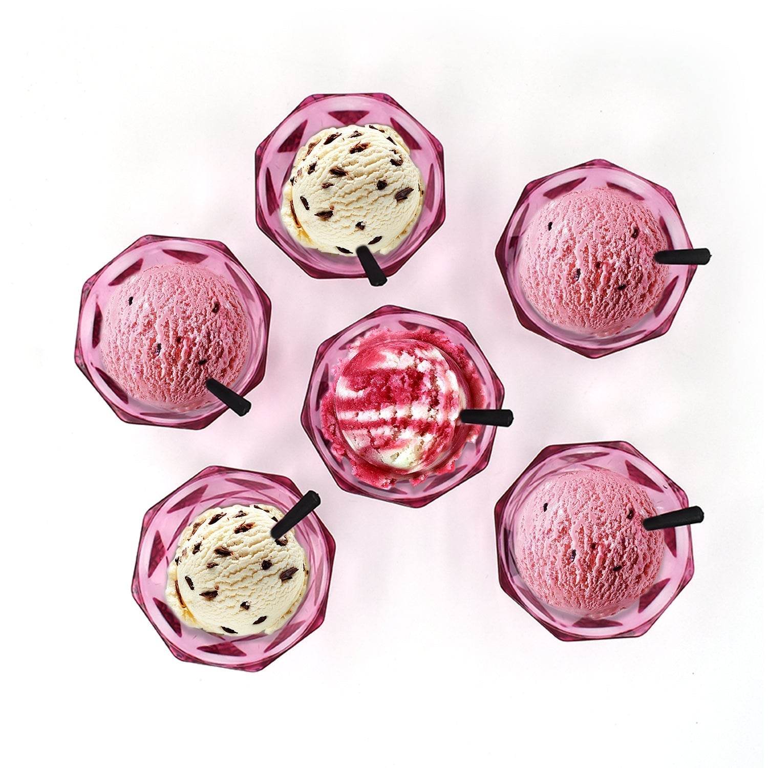 6pc Diamond shape ice cream bowl set - infinityexculsivestore.com