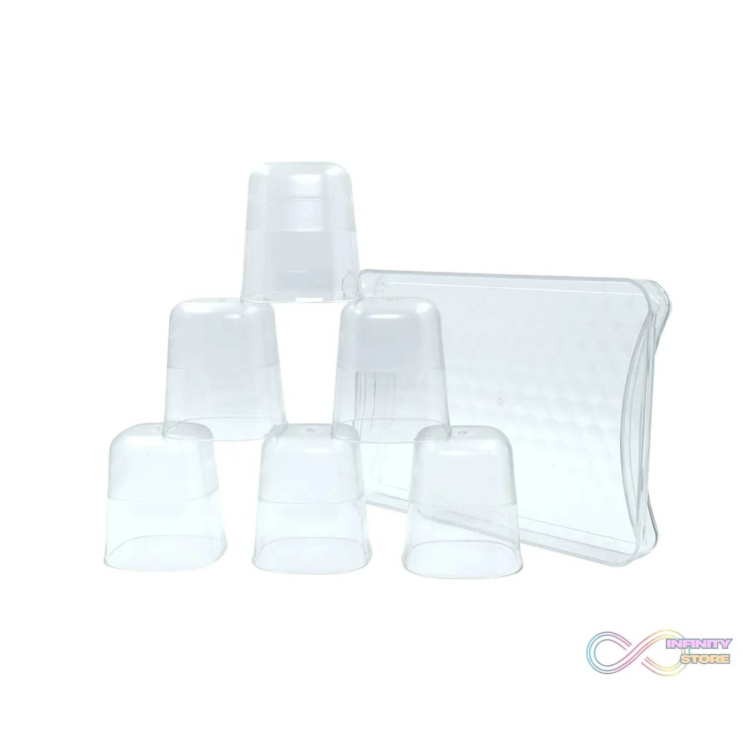 6pc Glasses Set With tray Stylish Transparent Water Glass / Juice Glass / Beer Glass / Wine Glass Plastic Glass Set - infinityexculsivestore.com