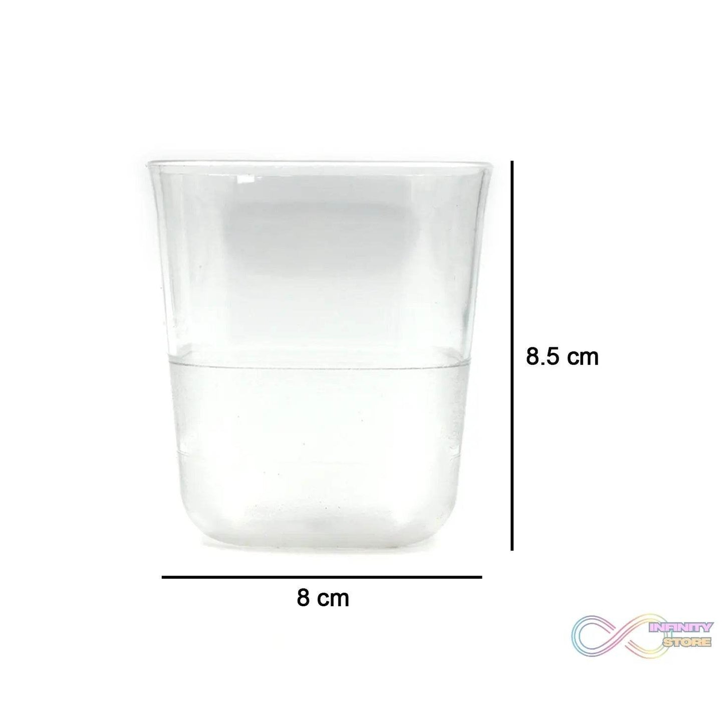 6pc Glasses Set With tray Stylish Transparent Water Glass / Juice Glass / Beer Glass / Wine Glass Plastic Glass Set - infinityexculsivestore.com