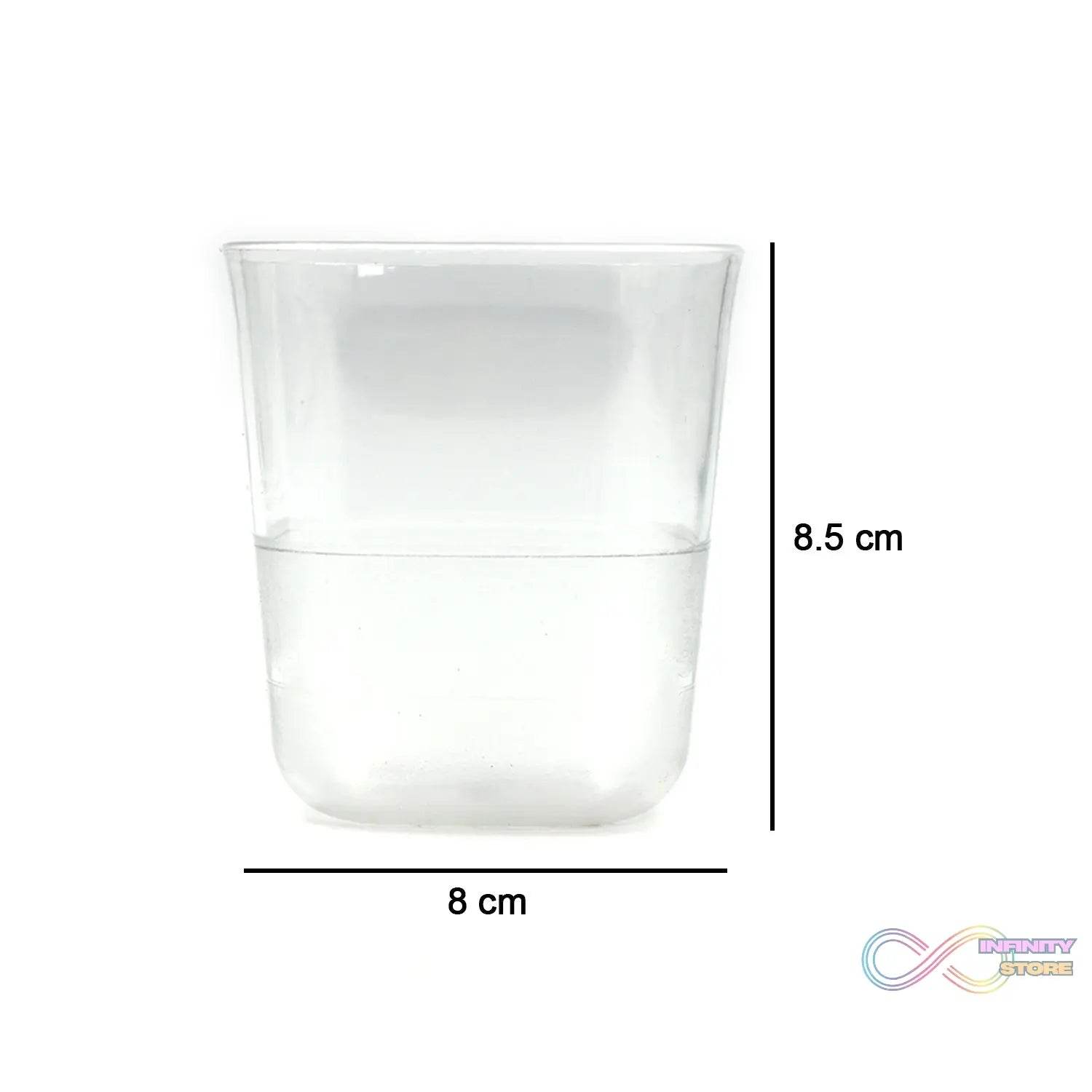 6pc Glasses Set With tray Stylish Transparent Water Glass / Juice Glass / Beer Glass / Wine Glass Plastic Glass Set - infinityexculsivestore.com