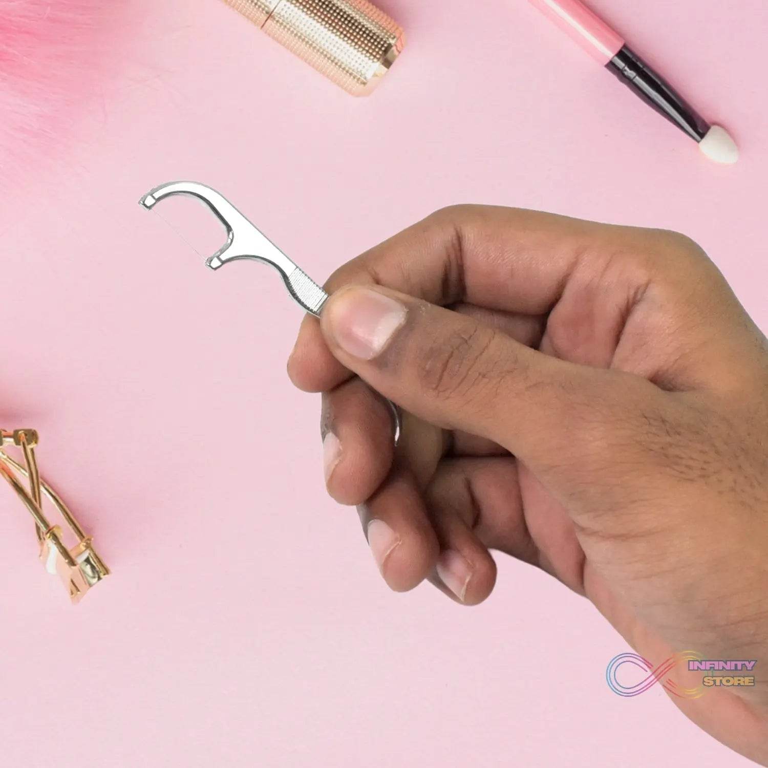 7 IN 1 STAINLESS STEEL TOOTHPICK FLOSSIER SET (1 SET / With Case) - infinityexculsivestore.com