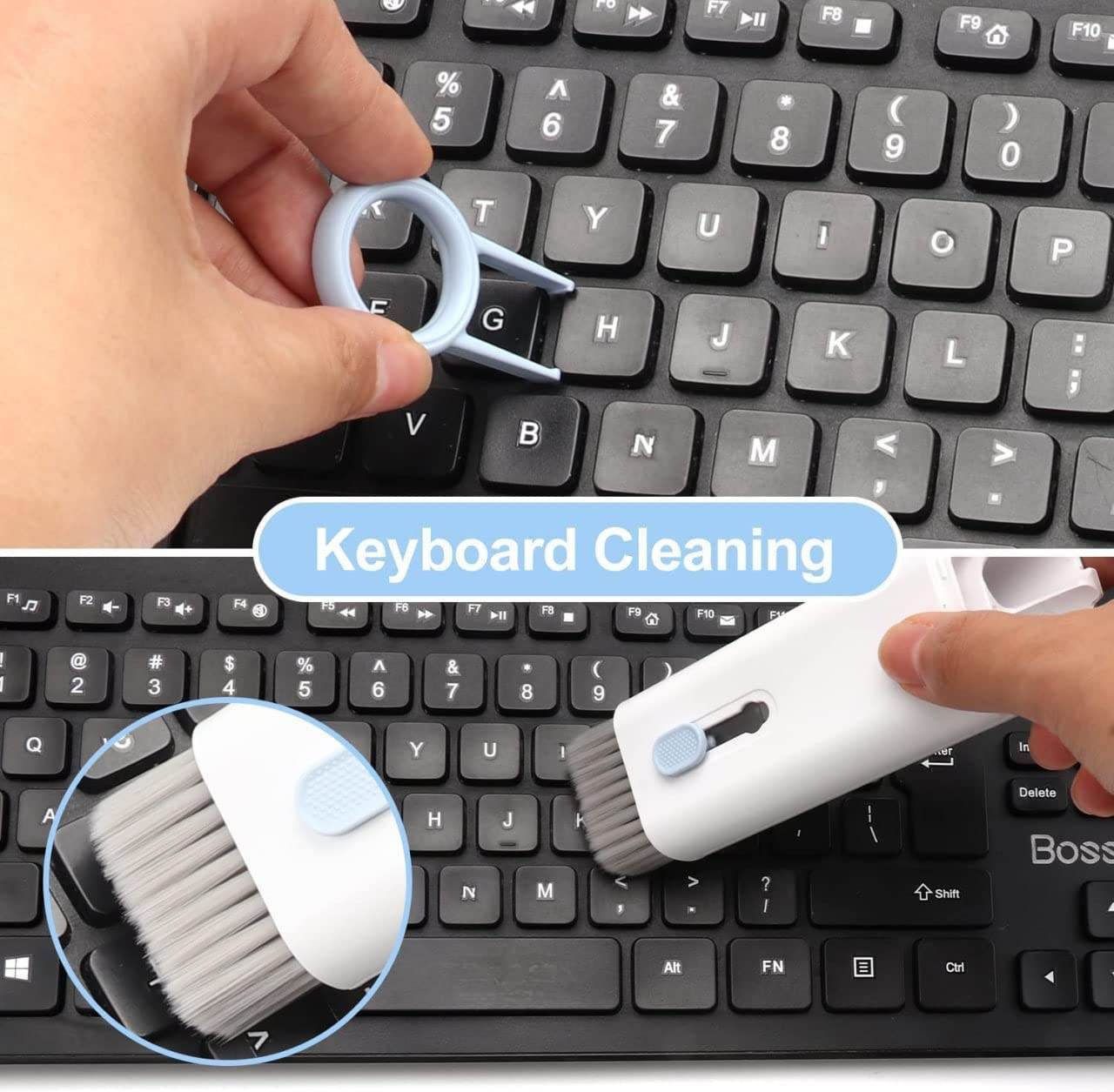7 in 1 Electronic Cleaner kit, Cleaning Kit for Monitor Keyboard Airpods, Screen Dust Brush Including Soft Sweep, Swipe, Airpod Cleaner Pen, Key Puller and Spray Bottle 02 - infinityexculsivestore.com
