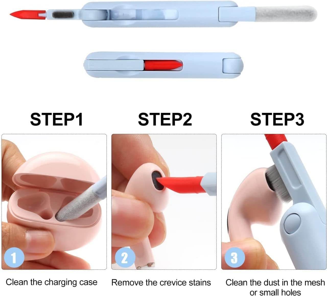 7 in 1 Electronic Cleaner kit, Cleaning Kit for Monitor Keyboard Airpods, Screen Dust Brush Including Soft Sweep, Swipe, Airpod Cleaner Pen, Key Puller and Spray Bottle 02 - infinityexculsivestore.com