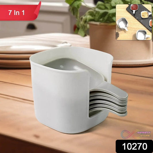 7 in 1 Side Dish Dip Bowl Set with Handle Mini Dipping Bowls (7 Pcs Set) - infinityexculsivestore.com