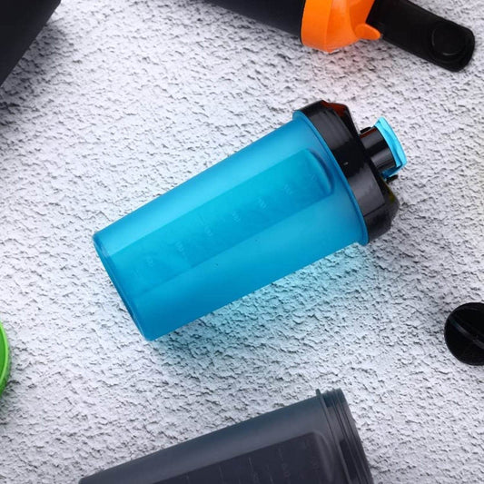 700ml Protein Shaker Bottle with Powder Storage 3-Compartment Gym Shake - infinityexculsivestore.com