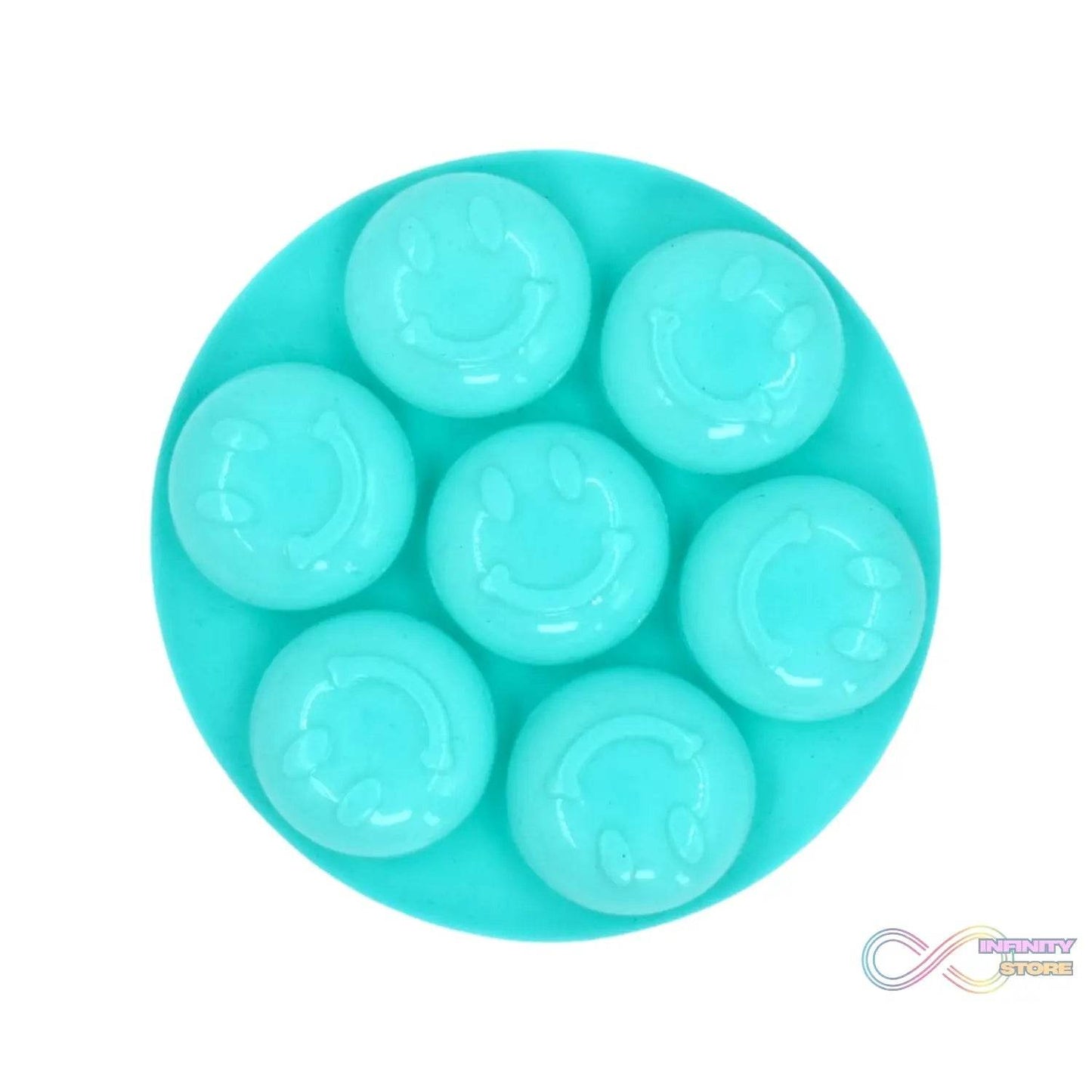 7cavity smiley shape chocolate mold tray cake baking mold Flexible silicone chocolate making tool - infinityexculsivestore.com
