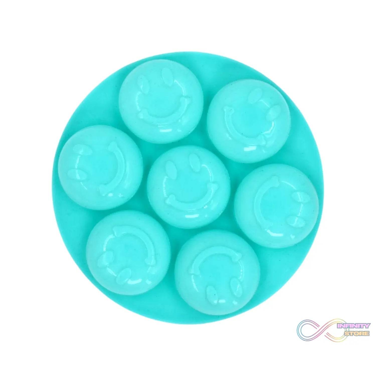 7cavity smiley shape chocolate mold tray cake baking mold Flexible silicone chocolate making tool - infinityexculsivestore.com