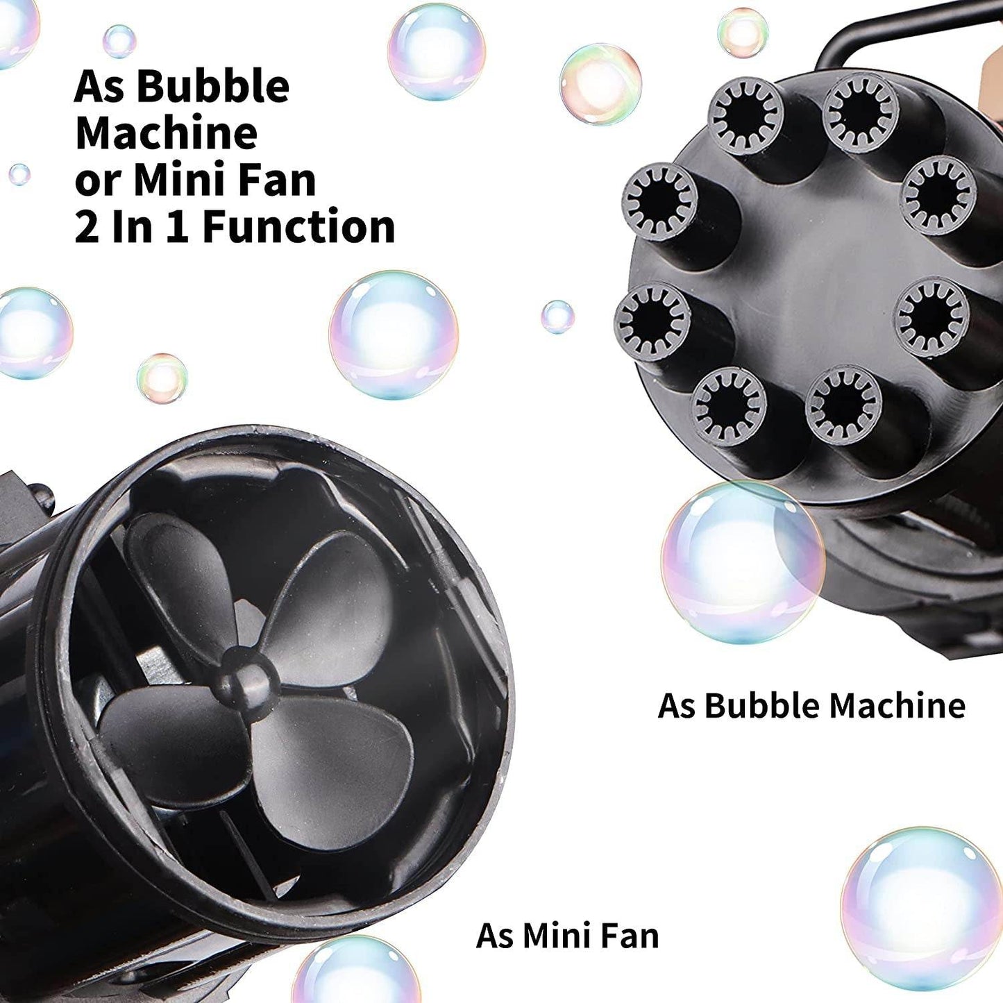 8-Hole battery operated Bubbles Gun Toys for Boys and Girls - infinityexculsivestore.com