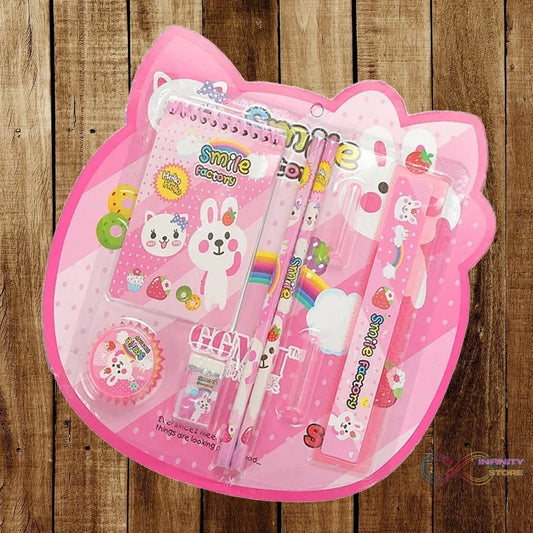 8 in1 Mix Stationery Gift Set for Kids, Stationary Set Including Pencil Ruler Rubber Pencil Sharpener, Pencil Cover, School, Office Product Gift - infinityexculsivestore.com