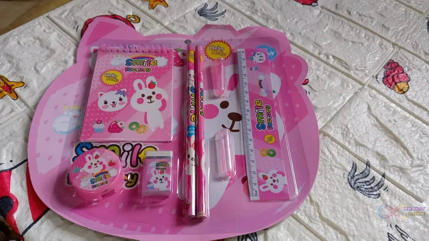8 in1 Mix Stationery Gift Set for Kids, Stationary Set Including Pencil Ruler Rubber Pencil Sharpener, Pencil Cover, School, Office Product Gift - infinityexculsivestore.com