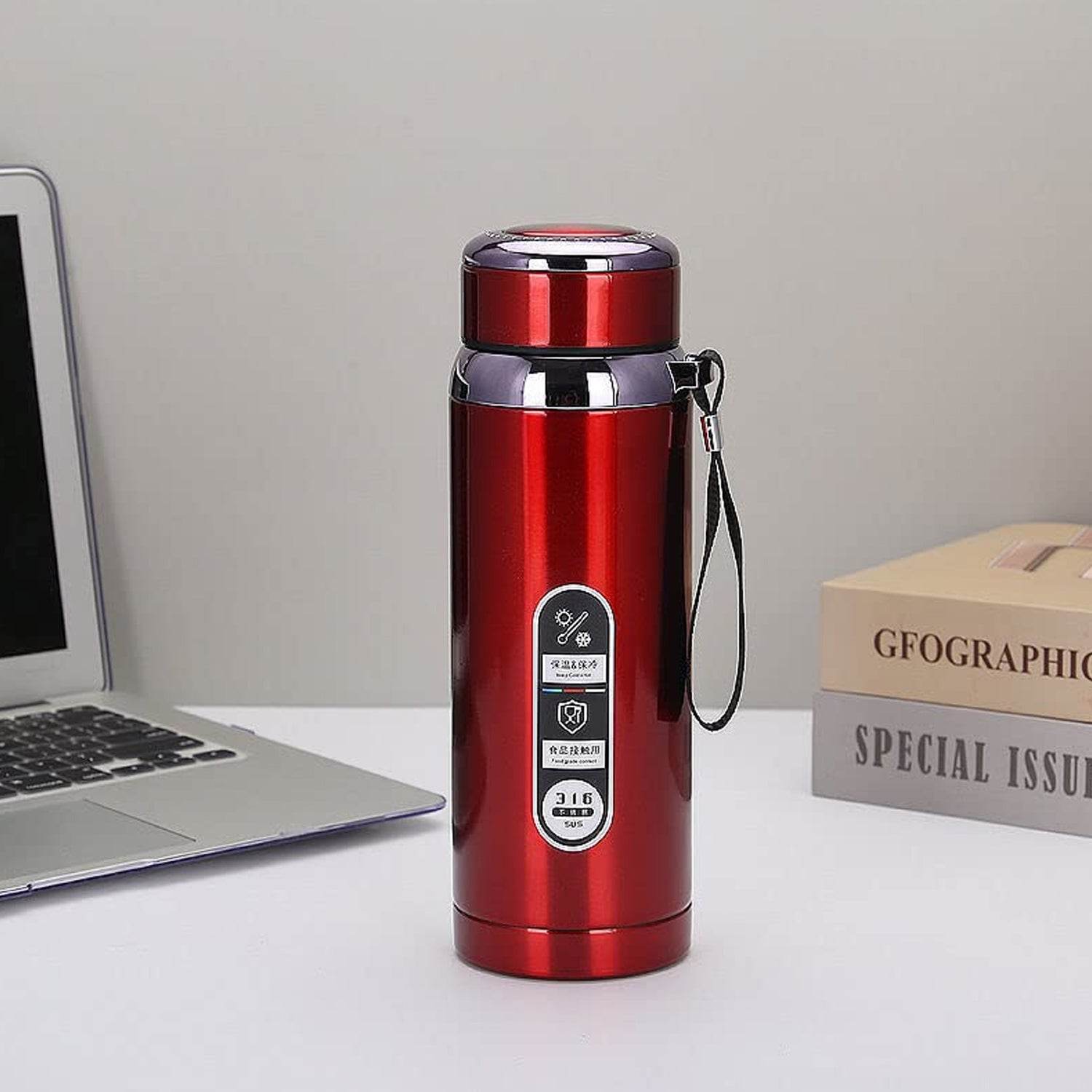 800ml Stainless Steel Water Bottle for Men Women Kids | Thermos Flask | Reusable Leak-Proof Thermos steel for Home Office Gym Fridge Travelling - infinityexculsivestore.com