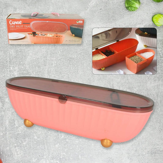 8255Β Spice Bottle Spice Jar Durable Spice Seasoning Box, Jar Food Grade Spoon Seasoning Case for Kitchen / Dry fruit Tray (1 Pc) - infinityexculsivestore.com