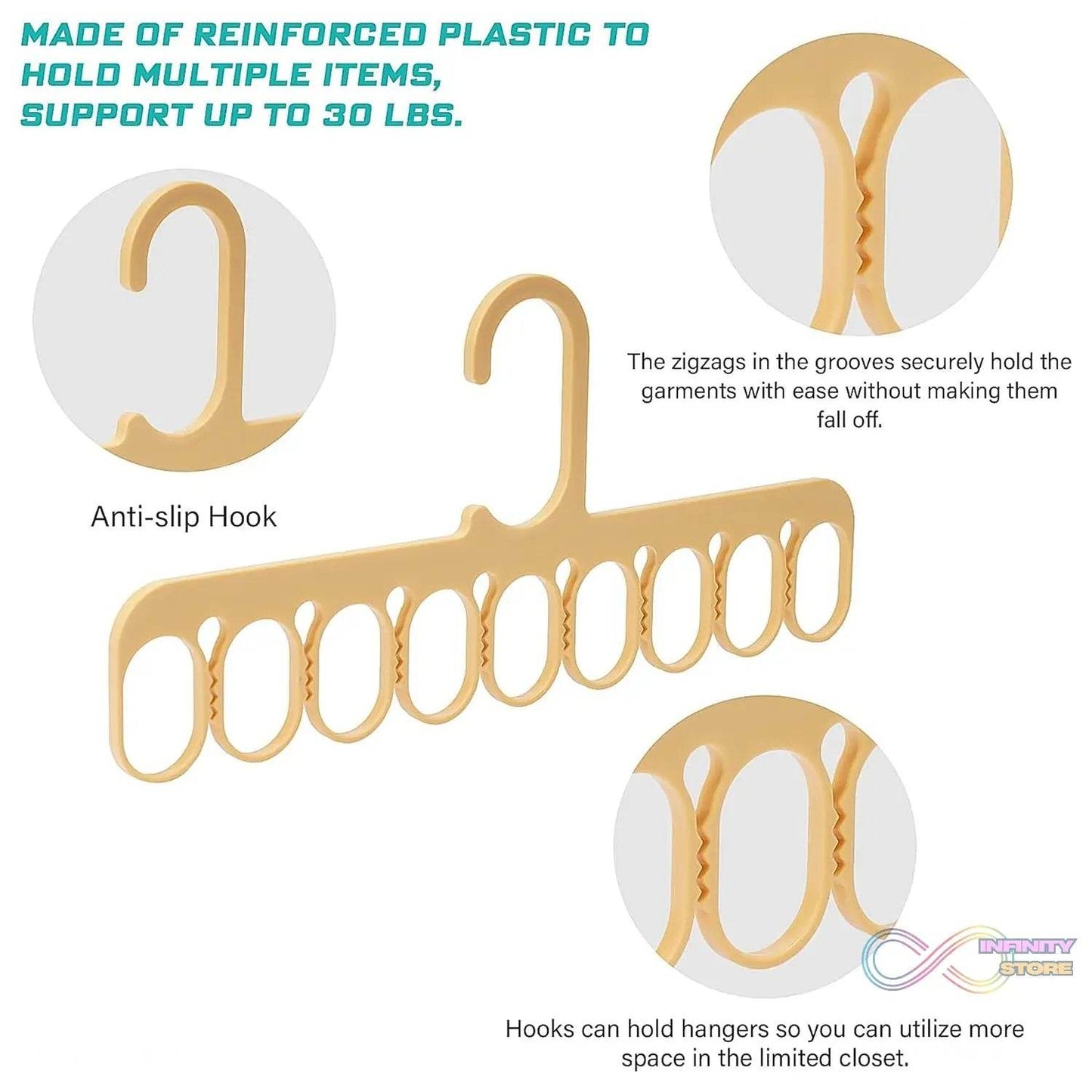 9-Hole Clothes Hangers Organizer Multifunction Hanger (1 Pc) - infinityexculsivestore.com