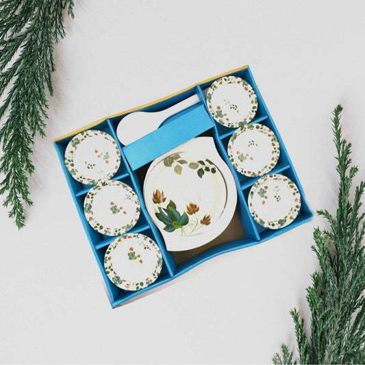 9 Pc Pudding Set used as a cutlery set for serving food purposes and sweet dishes and all in all kinds of household and official places etc. - infinityexculsivestore.com