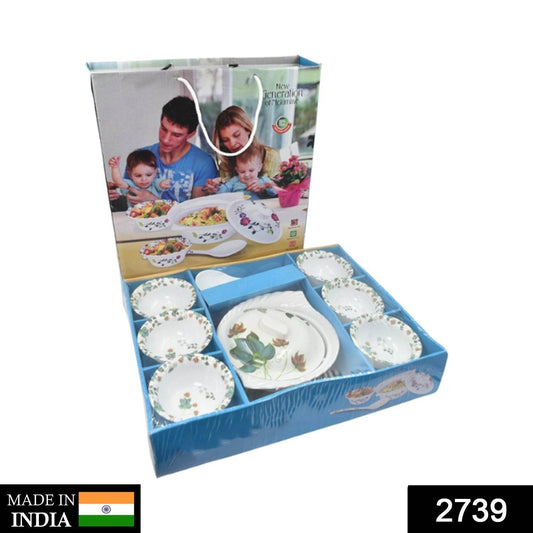 9 Pc Pudding Set used as a cutlery set for serving food purposes and sweet dishes and all in all kinds of household and official places etc. - infinityexculsivestore.com