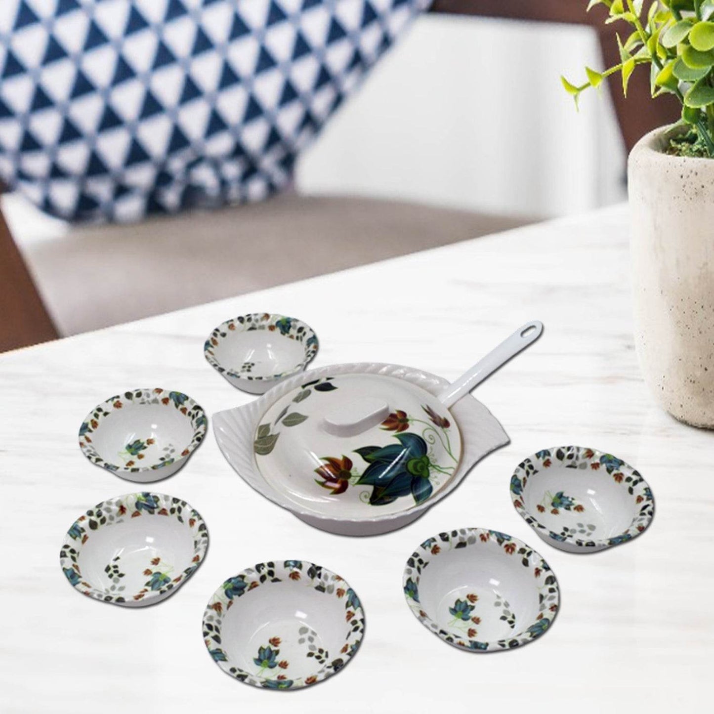9 Pc Pudding Set used as a cutlery set for serving food purposes and sweet dishes and all in all kinds of household and official places etc. - infinityexculsivestore.com