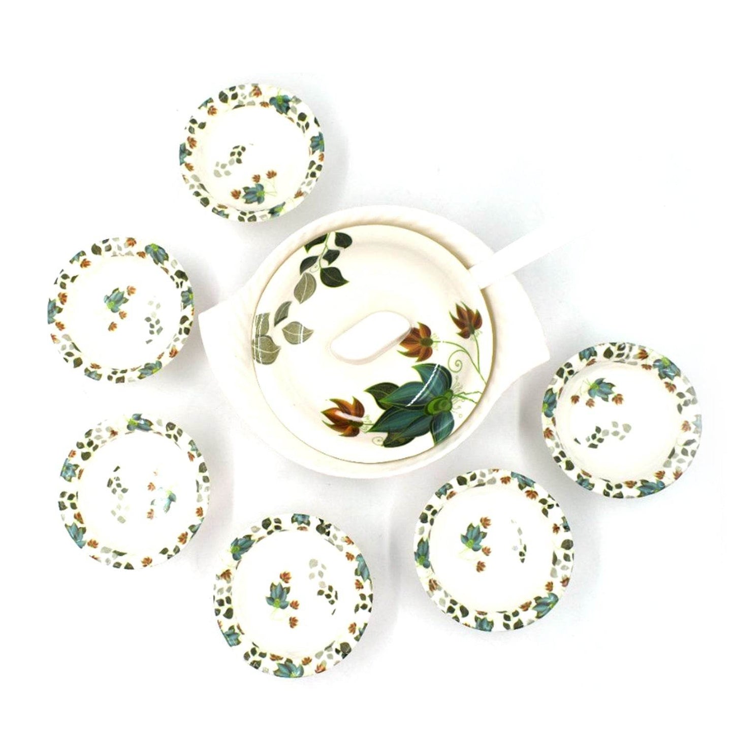 9 Pc Pudding Set used as a cutlery set for serving food purposes and sweet dishes and all in all kinds of household and official places etc. - infinityexculsivestore.com