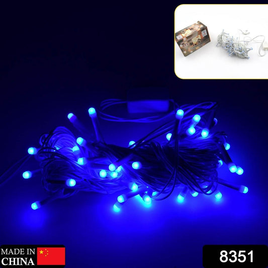 9MTR HOME DECORATION DIWALI & WEDDING LED CHRISTMAS STRING LIGHT INDOOR AND OUTDOOR LIGHT ,FESTIVAL DECORATION LED STRING LIGHT, ONE COLOR LIGHT ( 9 MTR Blue Color) - infinityexculsivestore.com