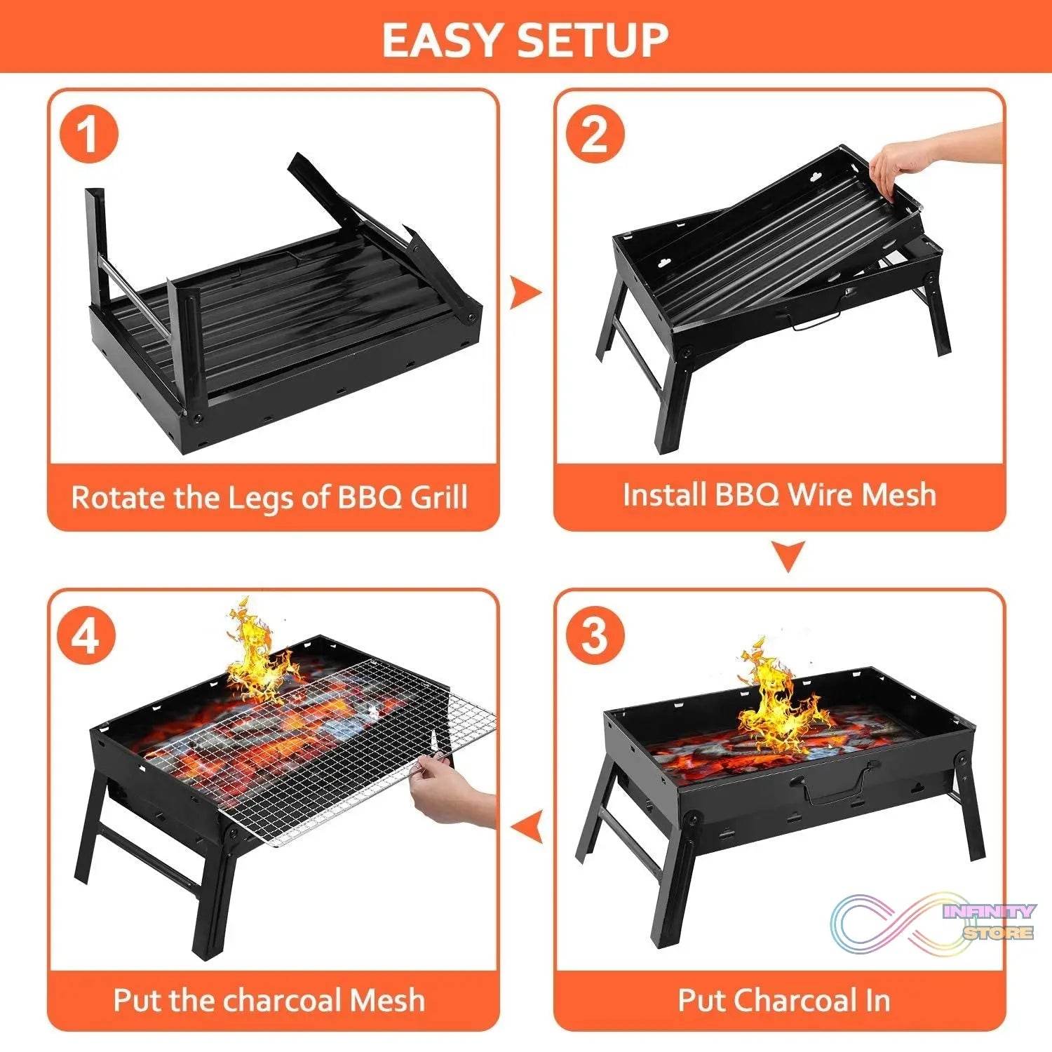 A Barbecue Grill used for making barbecue of types of food stuffs like vegetables, chicken meat etc. - infinityexculsivestore.com