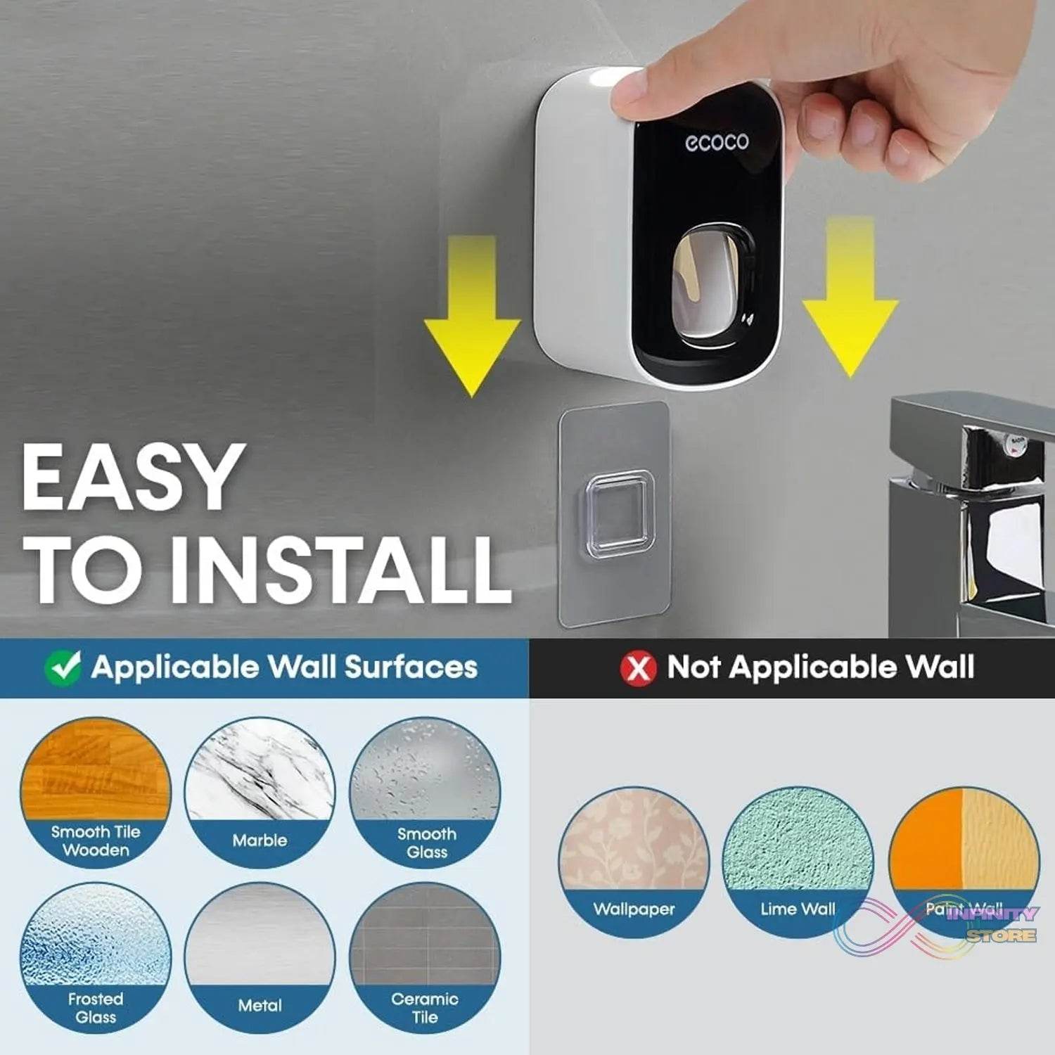 ABS Automatic Toothpaste Dispenser Space Saving for Home Bath Accessory (1 Pc) - infinityexculsivestore.com