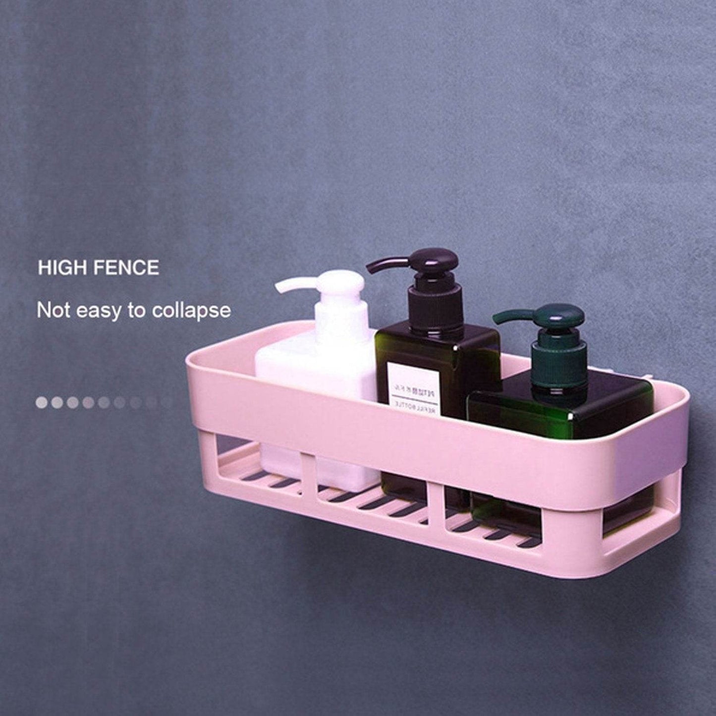 ABS Plastic Shower Corner Caddy Basket Shelf Rack with Wall Mounted Suction Cup for Bathroom Kitchen - infinityexculsivestore.com