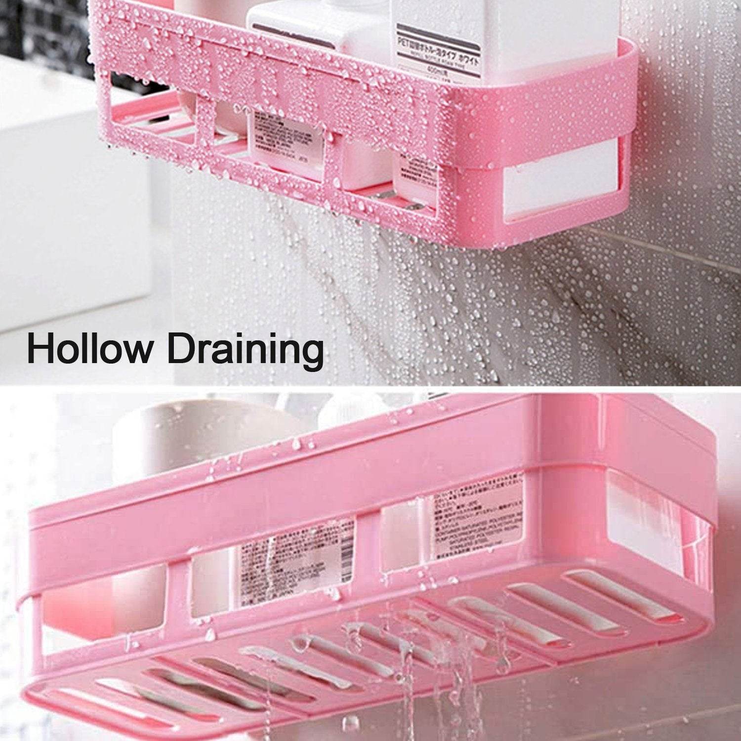 ABS Plastic Shower Corner Caddy Basket Shelf Rack with Wall Mounted Suction Cup for Bathroom Kitchen - infinityexculsivestore.com