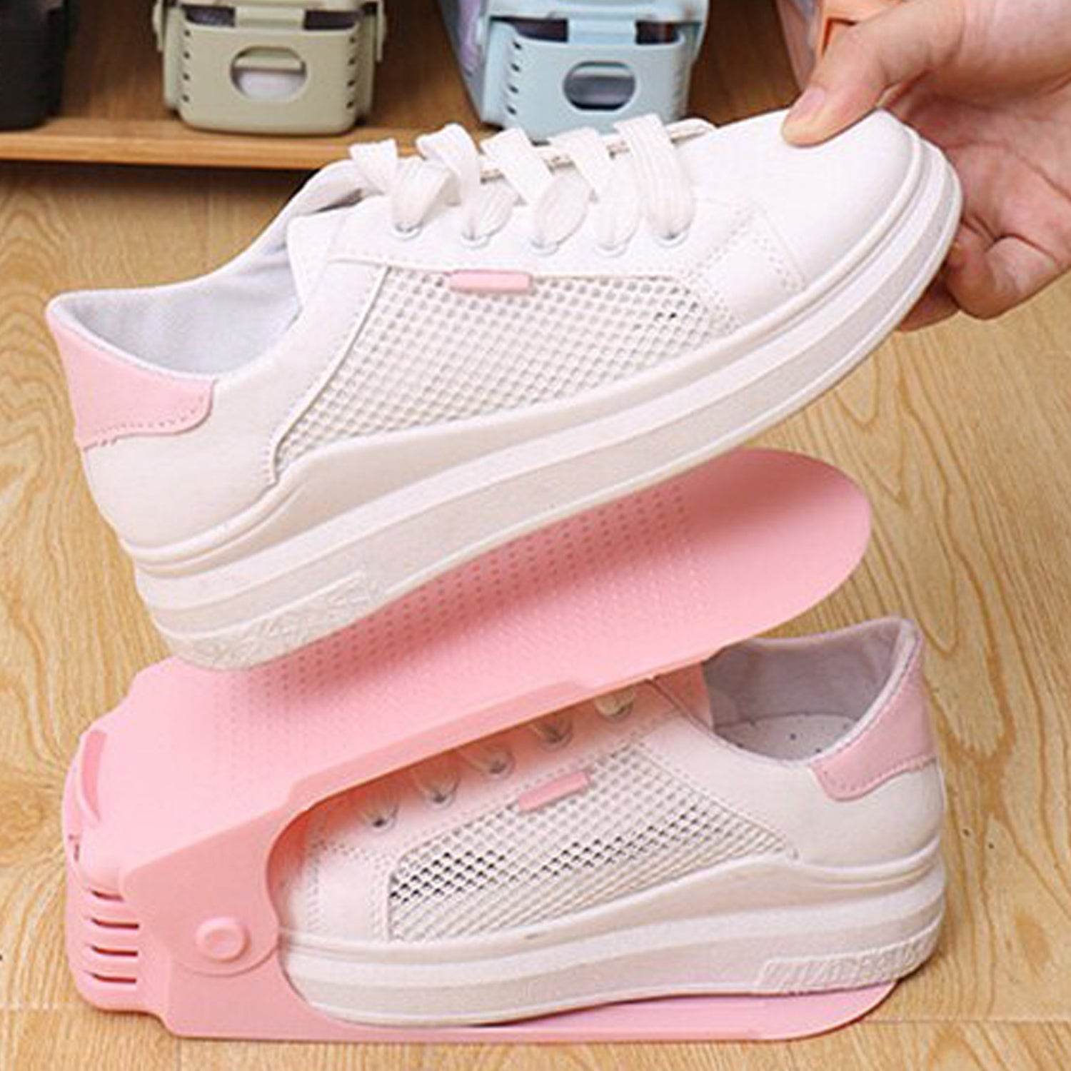 ADJUSTABLE FOLDING SHOE SLOTS ORGANIZER. - infinityexculsivestore.com