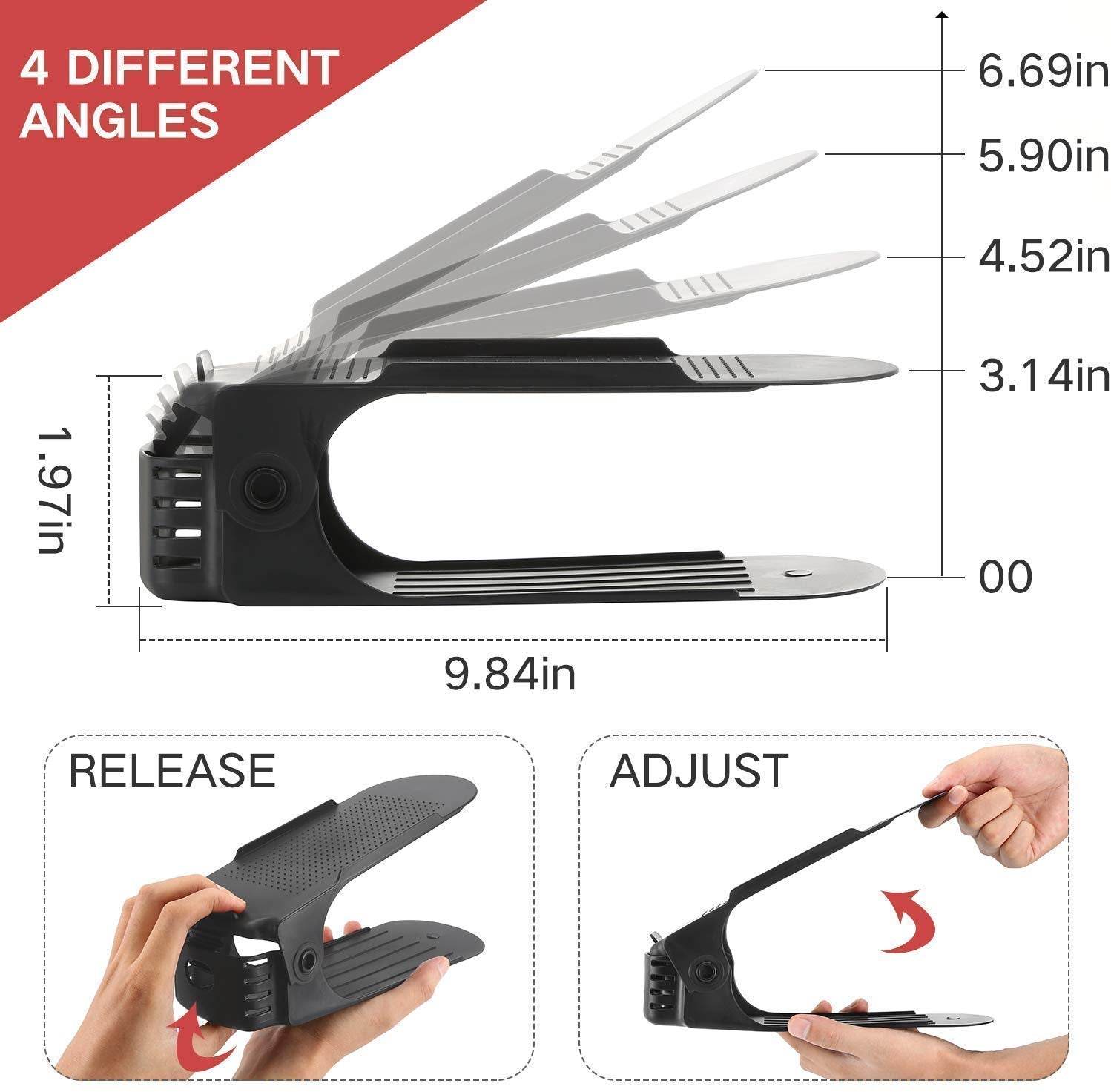 ADJUSTABLE FOLDING SHOE SLOTS ORGANIZER. - infinityexculsivestore.com