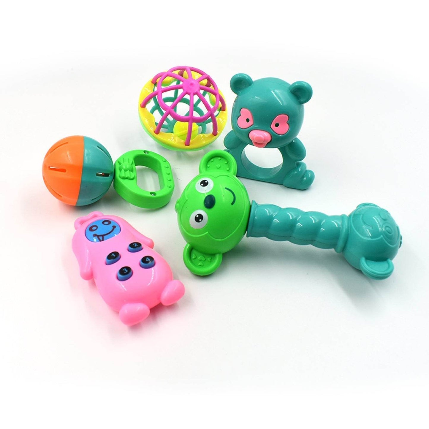 AT38 5Pc Rattles Baby Toy and game for kids and babies for playing and enjoying purposes. - infinityexculsivestore.com