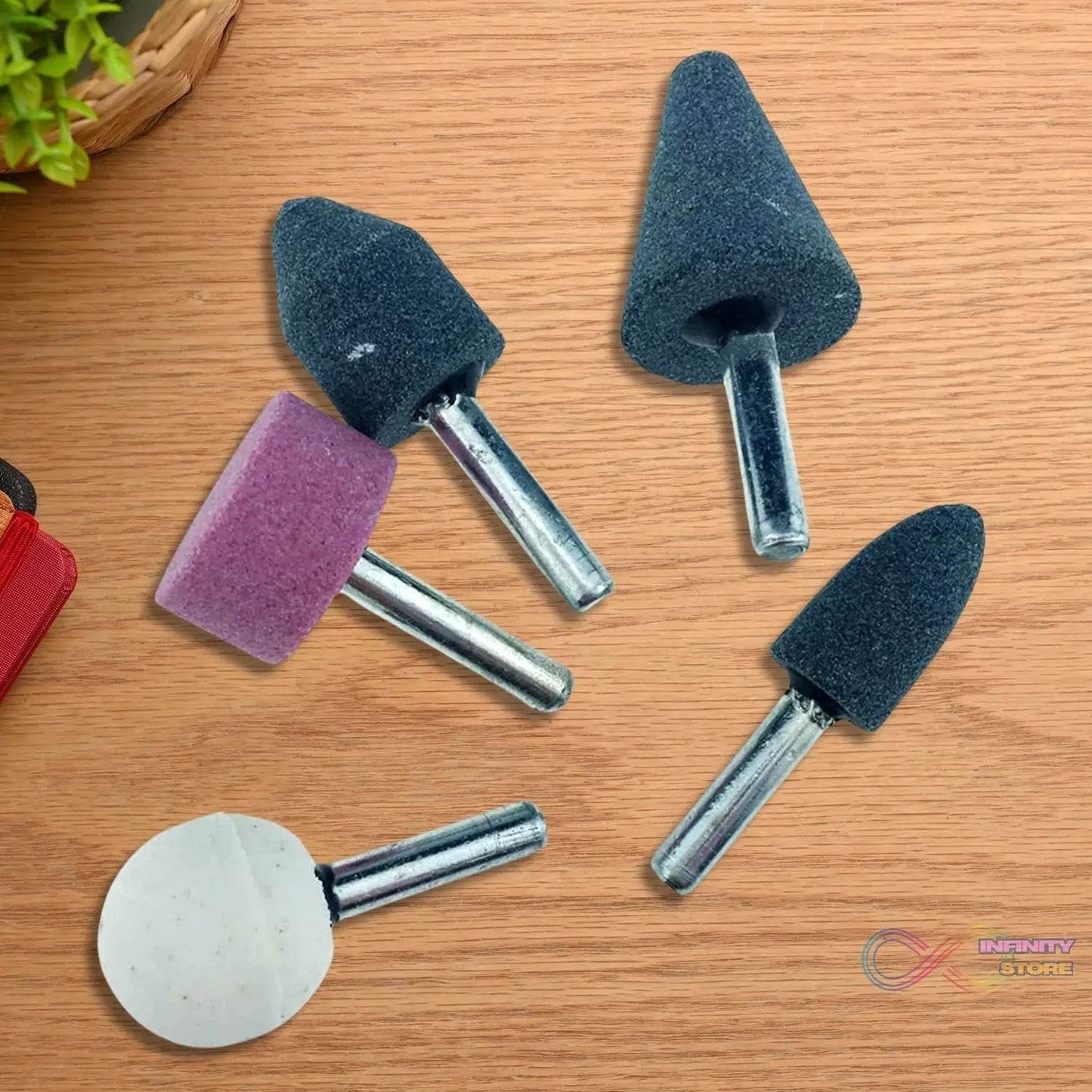 Abrasive Mounted Stone Grinding Wheel Head Grinding Burr Wheel Rotary Tools Set 5 Pcs - infinityexculsivestore.com