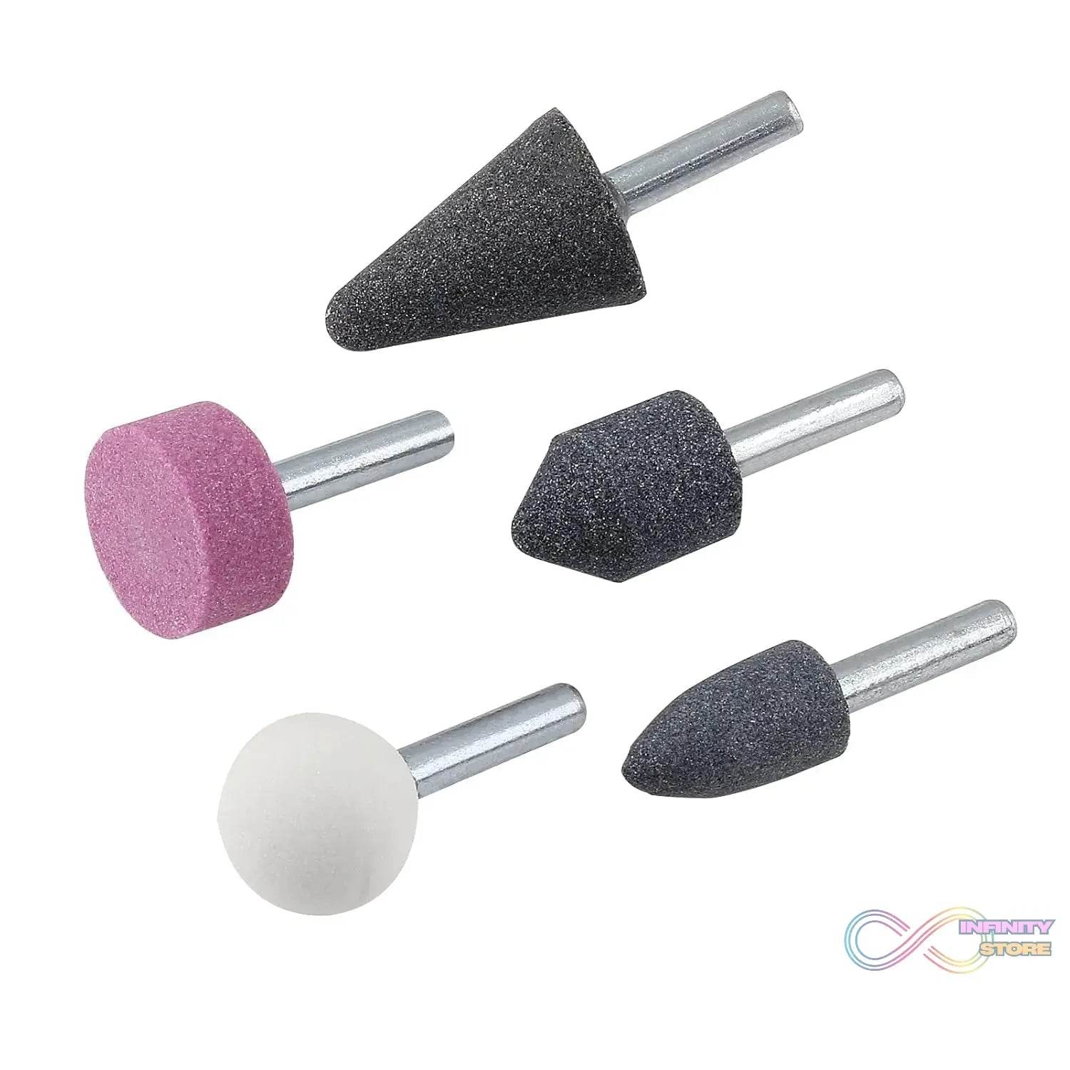 Abrasive Mounted Stone Grinding Wheel Head Grinding Burr Wheel Rotary Tools Set 5 Pcs - infinityexculsivestore.com