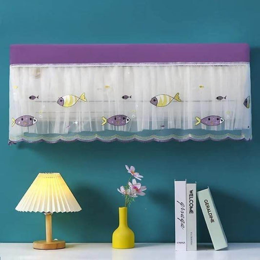 Ac Cover Air Conditioning Dust Cover Folding Designer Ac Cover For Indoor Split Cover Washable Foldable Dustproof Cover ( approx 1 Ton / Mix Design / 1 Pc) (ac curtain) - infinityexculsivestore.com