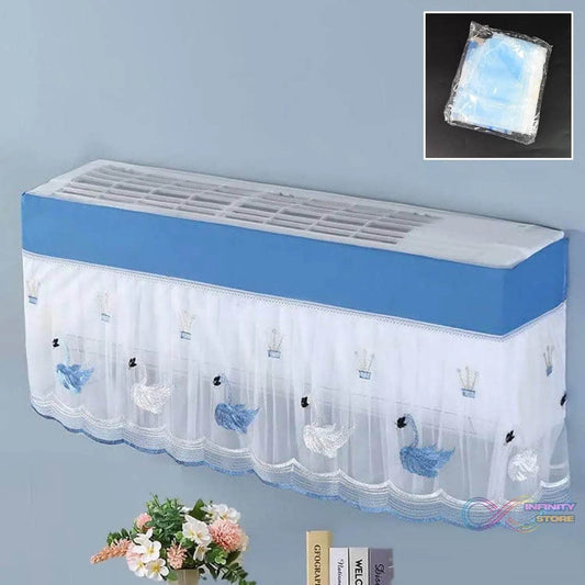 Ac Cover Air Conditioning Dust Cover Folding Designer (Approx 1 Ton / 1 Pc / ac curtain / Mix Design) - infinityexculsivestore.com