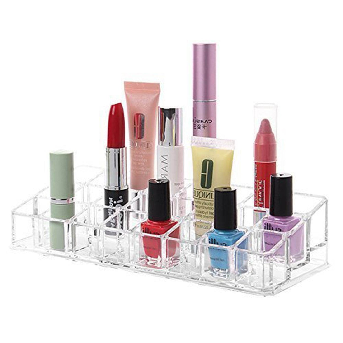 Acrylic Multi Purpose Lipstick Cosmetics Stand Display Holder 24 Section - infinityexculsivestore.com