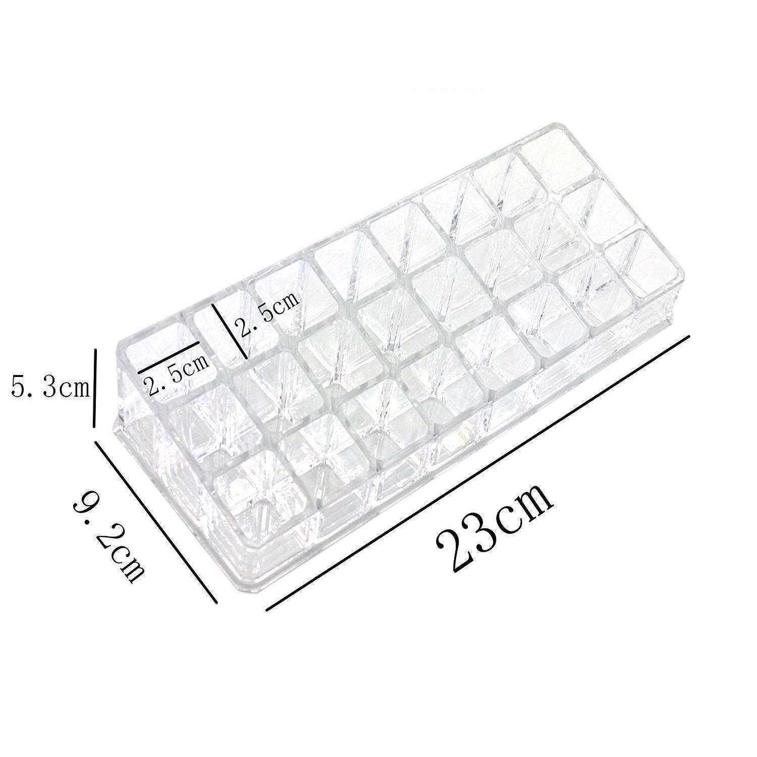 Acrylic Multi Purpose Lipstick Cosmetics Stand Display Holder 24 Section - infinityexculsivestore.com