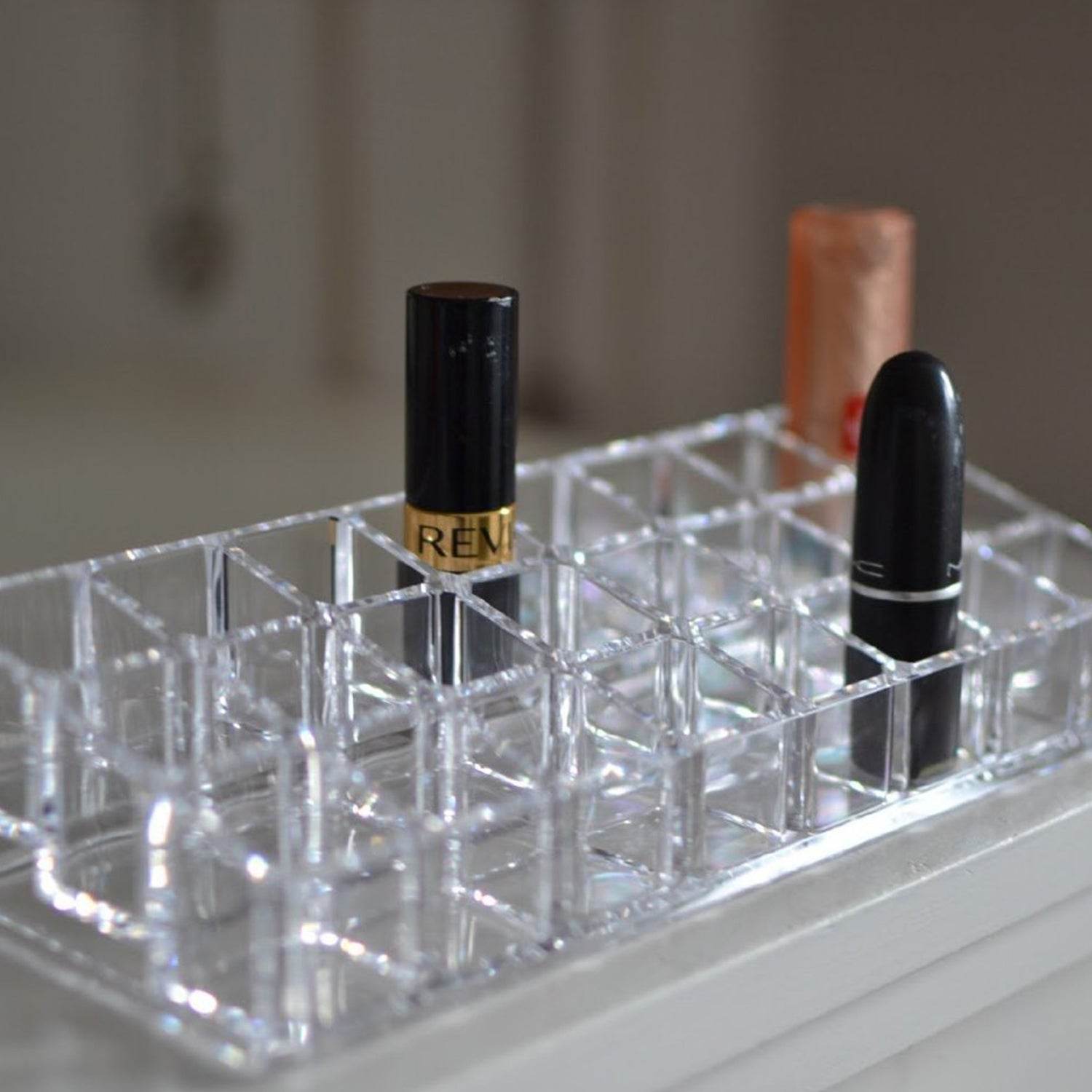 Acrylic Multi Purpose Lipstick Cosmetics Stand Display Holder 24 Section - infinityexculsivestore.com