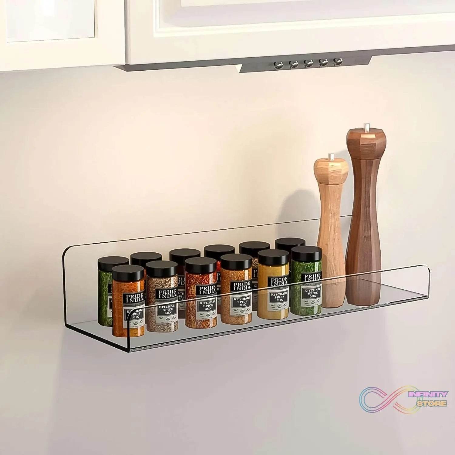 Acrylic Shelves, Clear Shelves Wall Mounted (38×11 Cm / 1 pc / With 2 Screw) - infinityexculsivestore.com