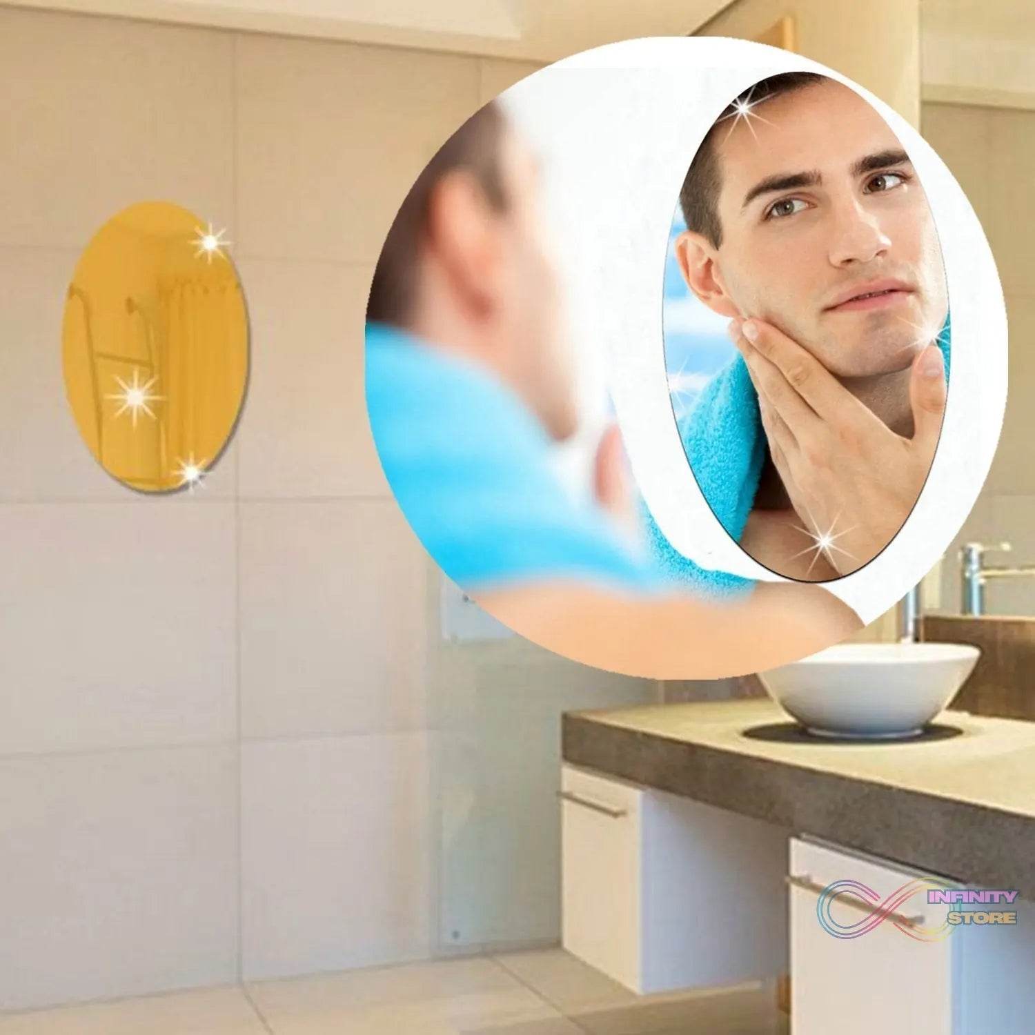 Adhesive Bathroom Mirror Wall - infinityexculsivestore.com
