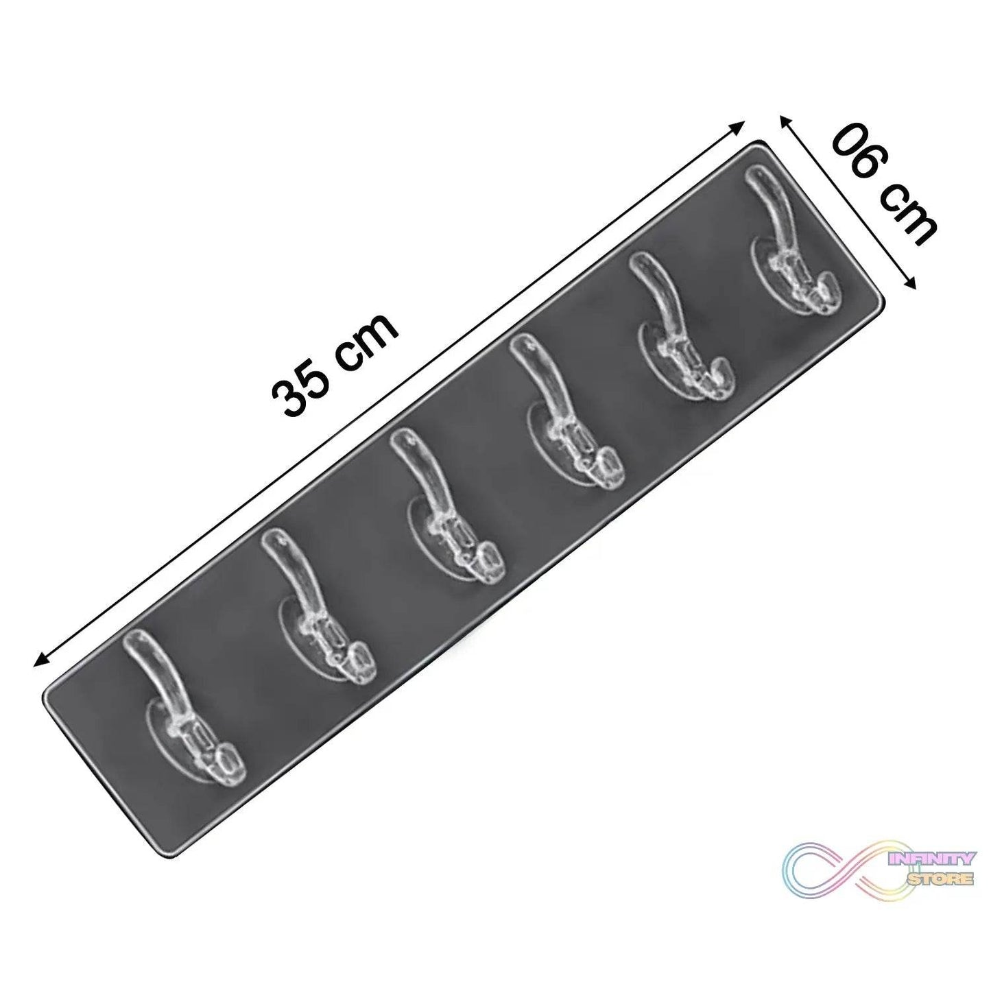 Adhesive Golden & Transparent Heavy Duty Wall Hook - infinityexculsivestore.com